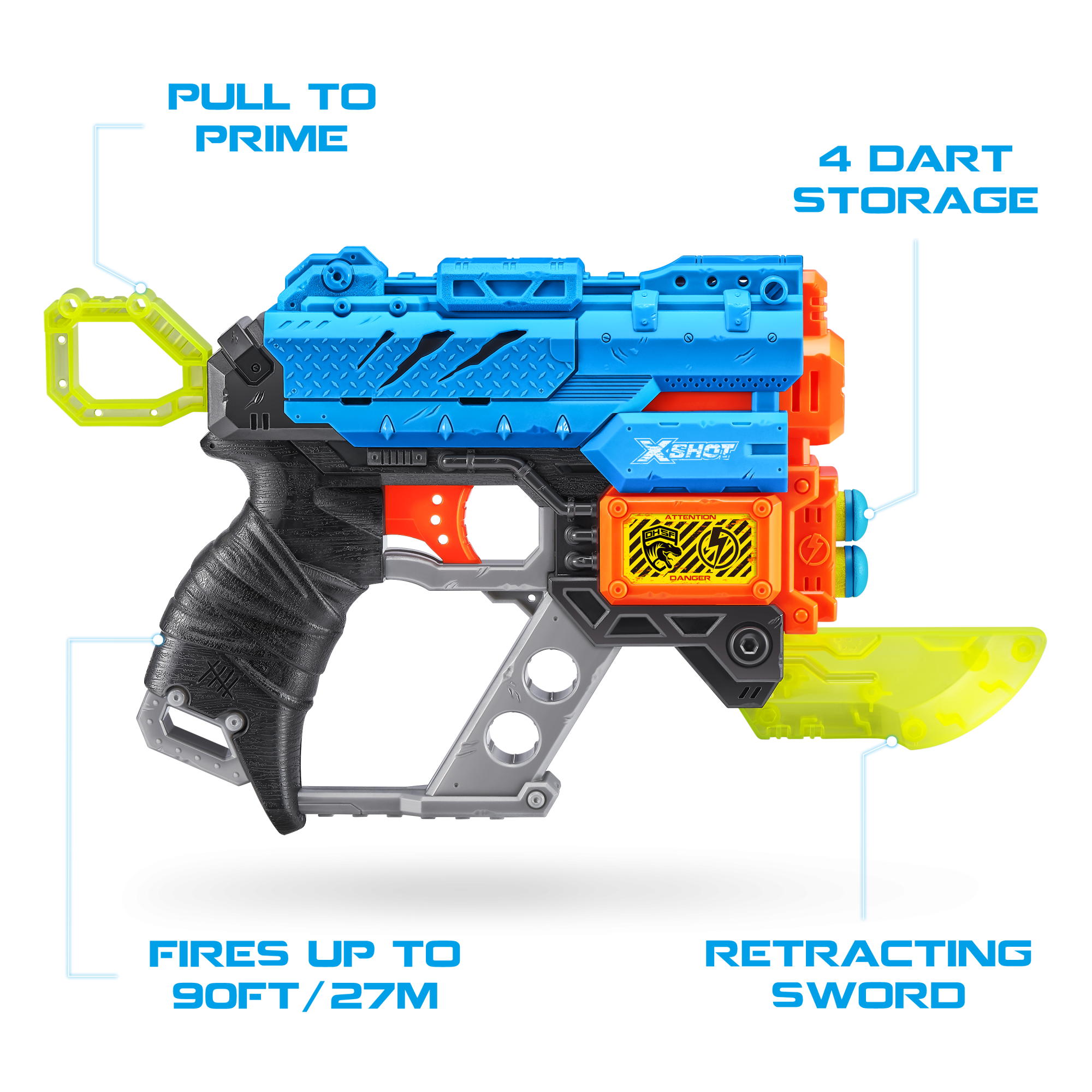 Игровой набор ZURU X-Shot DINO ATTACK Экстинкт (бластер, 1 мишень, 8 снарядов)