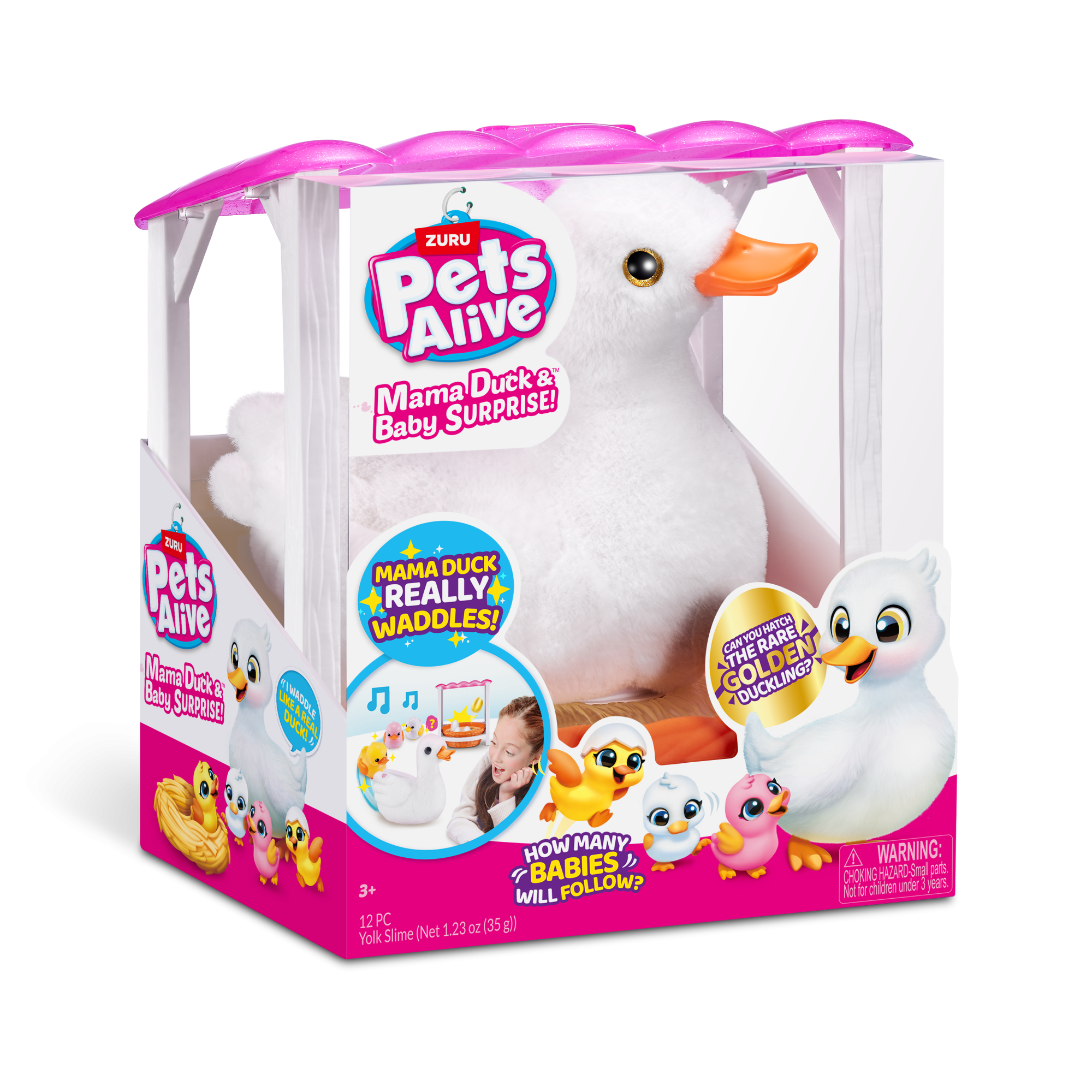 Игрушка ZURU Pets Alive "Мама и малыш" Уточка с утятами с акс. в асс.