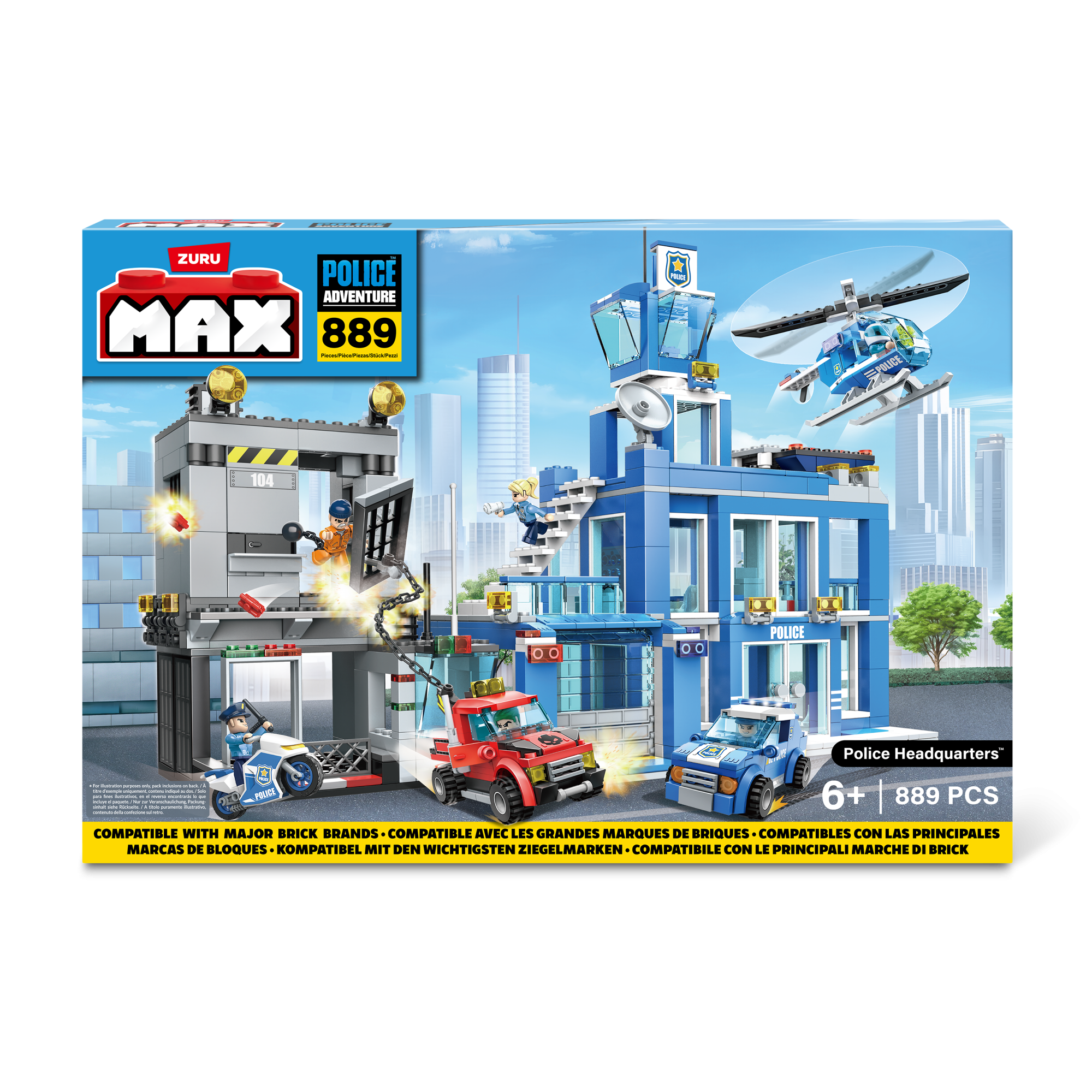 Конструктор ZURU MAX "Городские приключения" Полицейский участок S1, 889 дет.