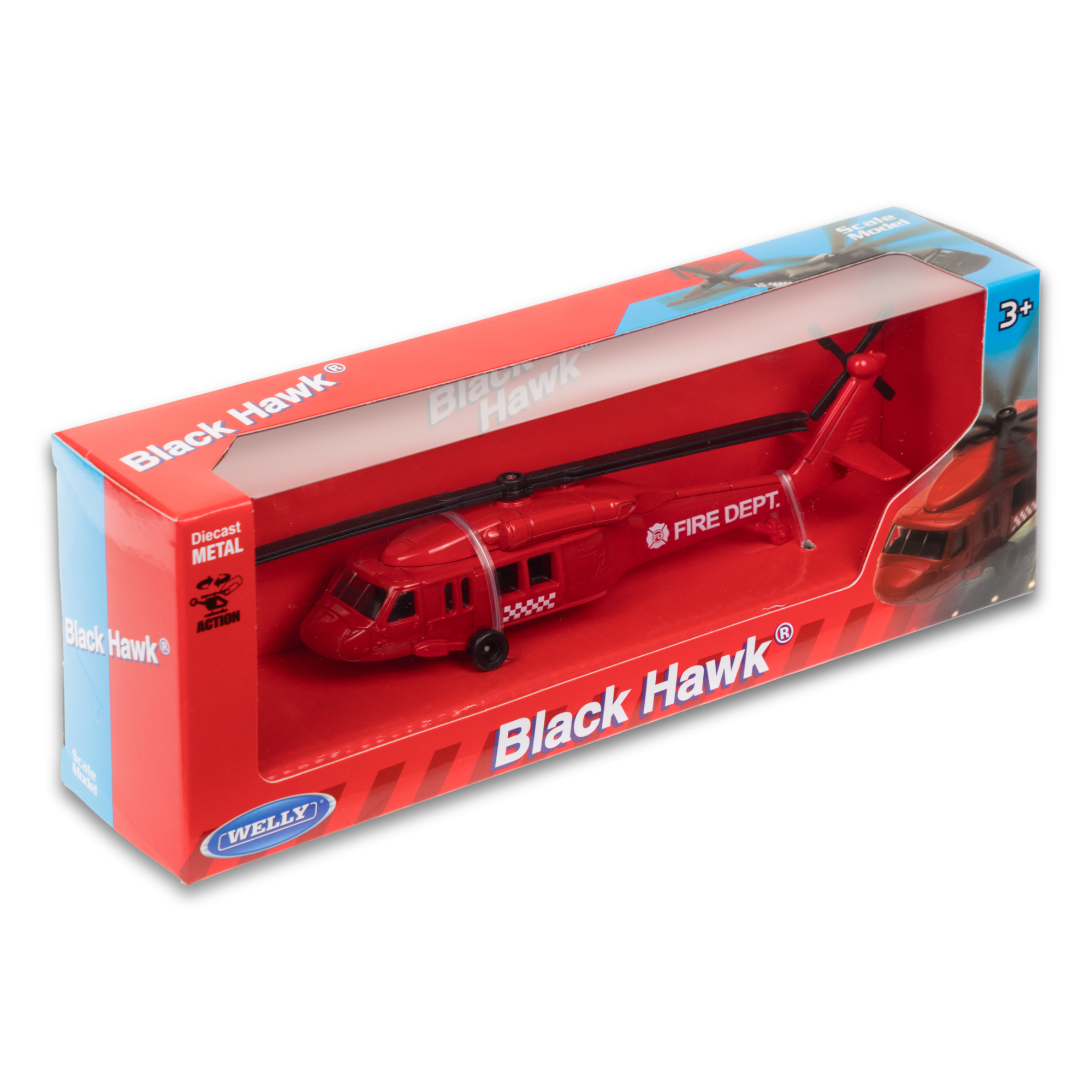 Вертолет WELLY Черный Ястреб, 21,5 см, цвет в асс.