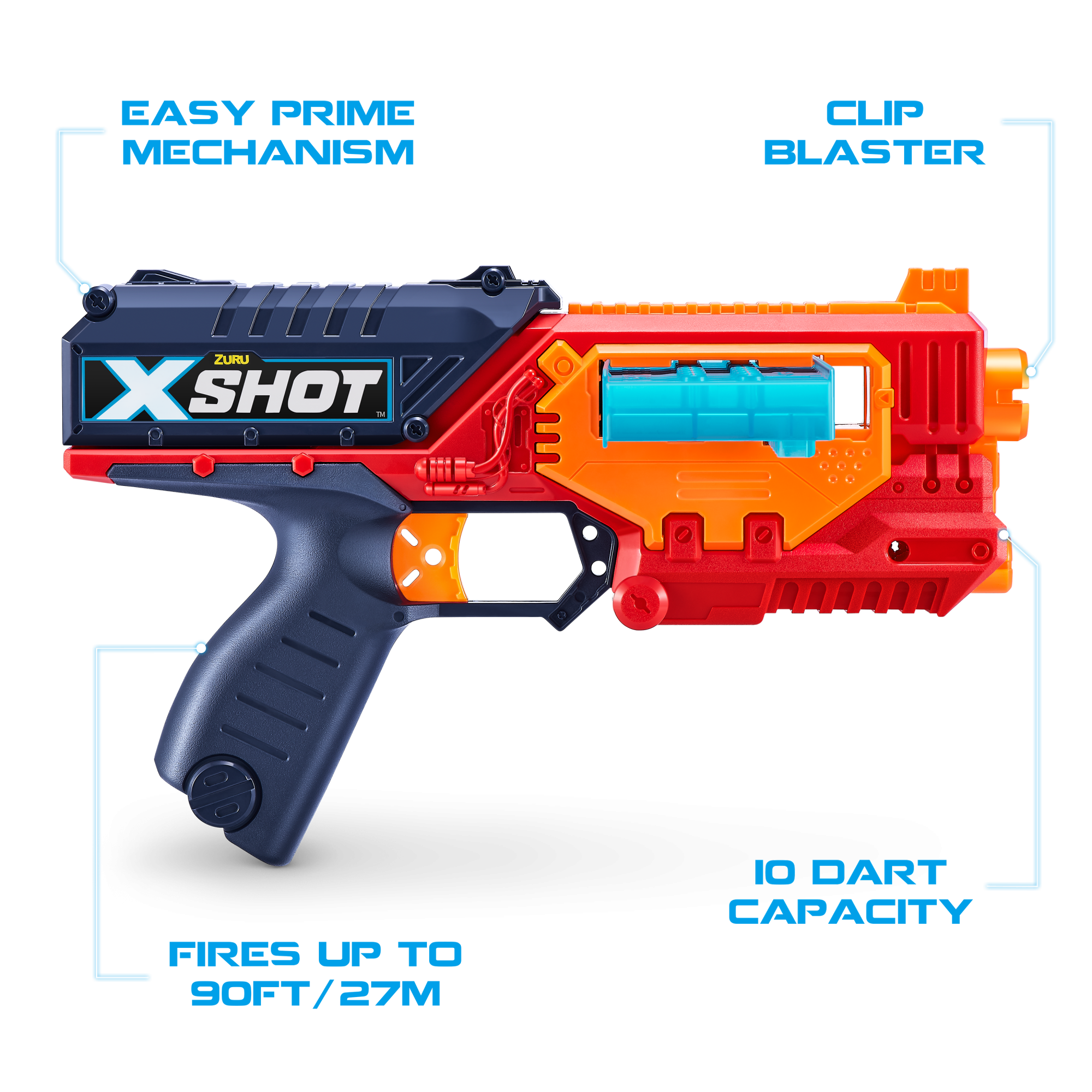 Игровой набор ZURU X-Shot EXCEL Квикслайд (бластер, 16 снарядов)