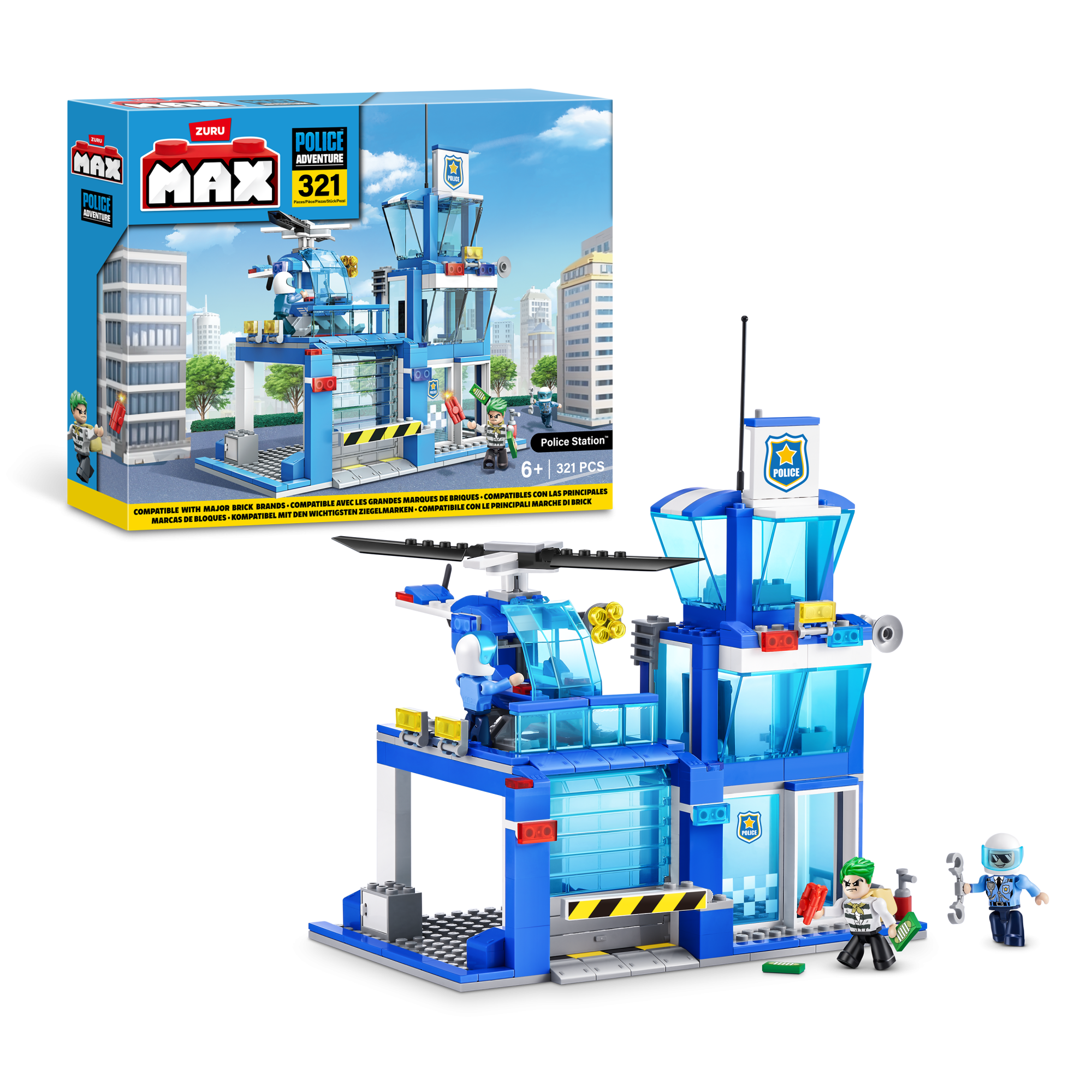 Конструктор ZURU MAX "Городские приключения" Полицейский участок S1, 321 дет.