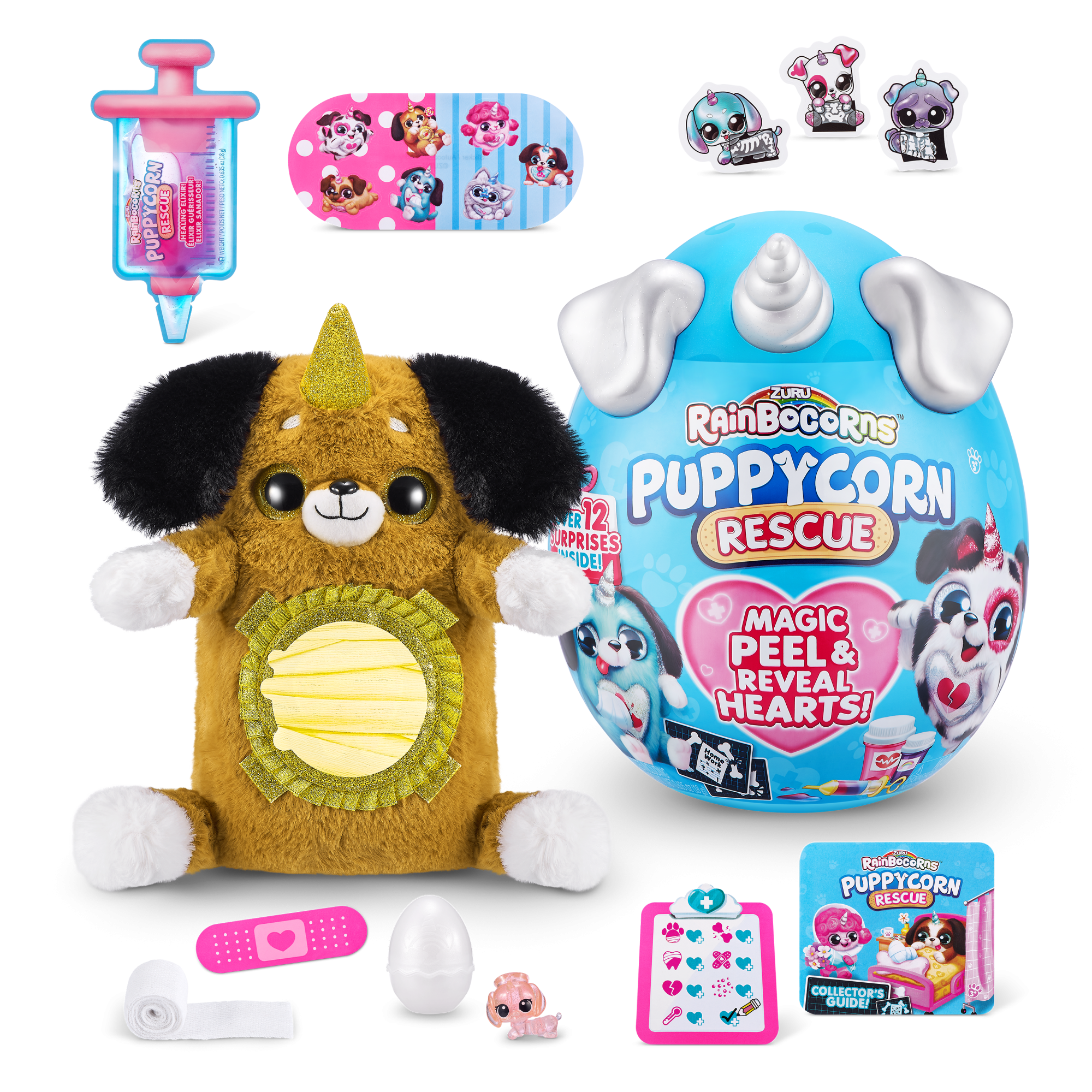 ZURU Rainbocorns Sequin Puppycorn Rescue S5 с акс., игрушка-сюрприз