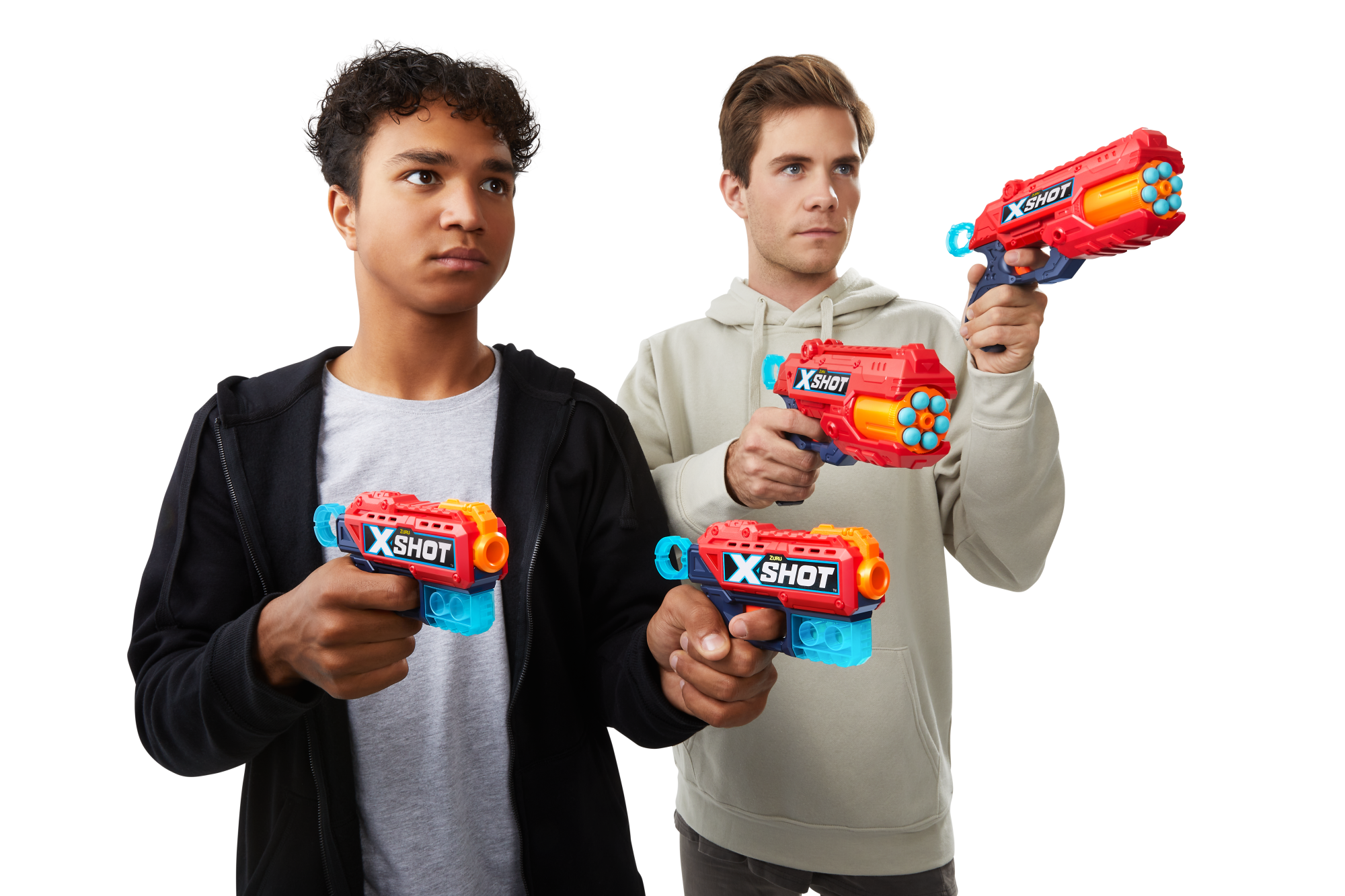 Игровой набор ZURU X-Shot EXCEL Комбо (бластеры 2х Кикбэк + 2х Рефлекс, 3 мишени, 48 снарядов)