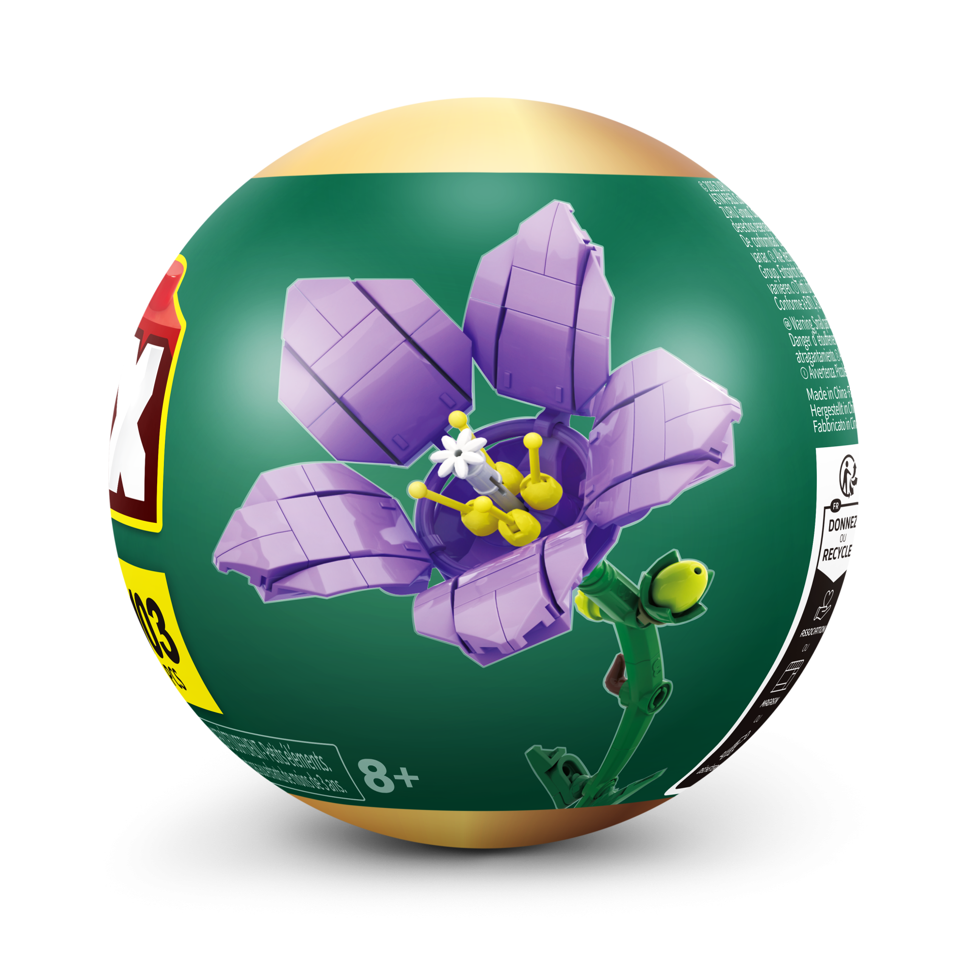 Игровой набор конструктор ZURU MAX Premium Flowers Building Bricks Collection (до 167 деталей)