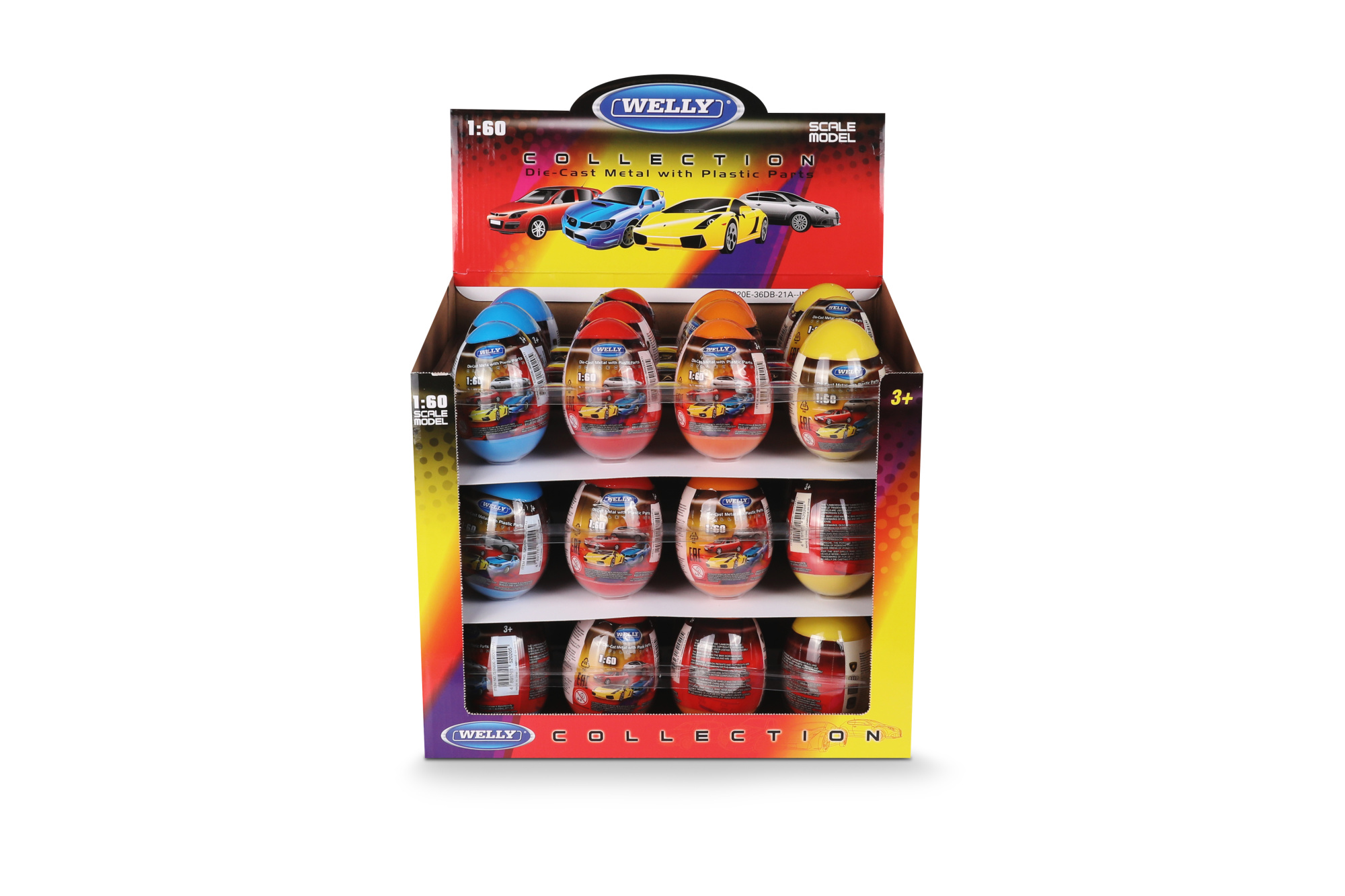 Машинка WELLY 1:60, в асс., набор 23D, дисплей-бокс 36 шт. Машинка WELLY 1:60, в асс., набор 23D, дисплей-бокс 36 шт.