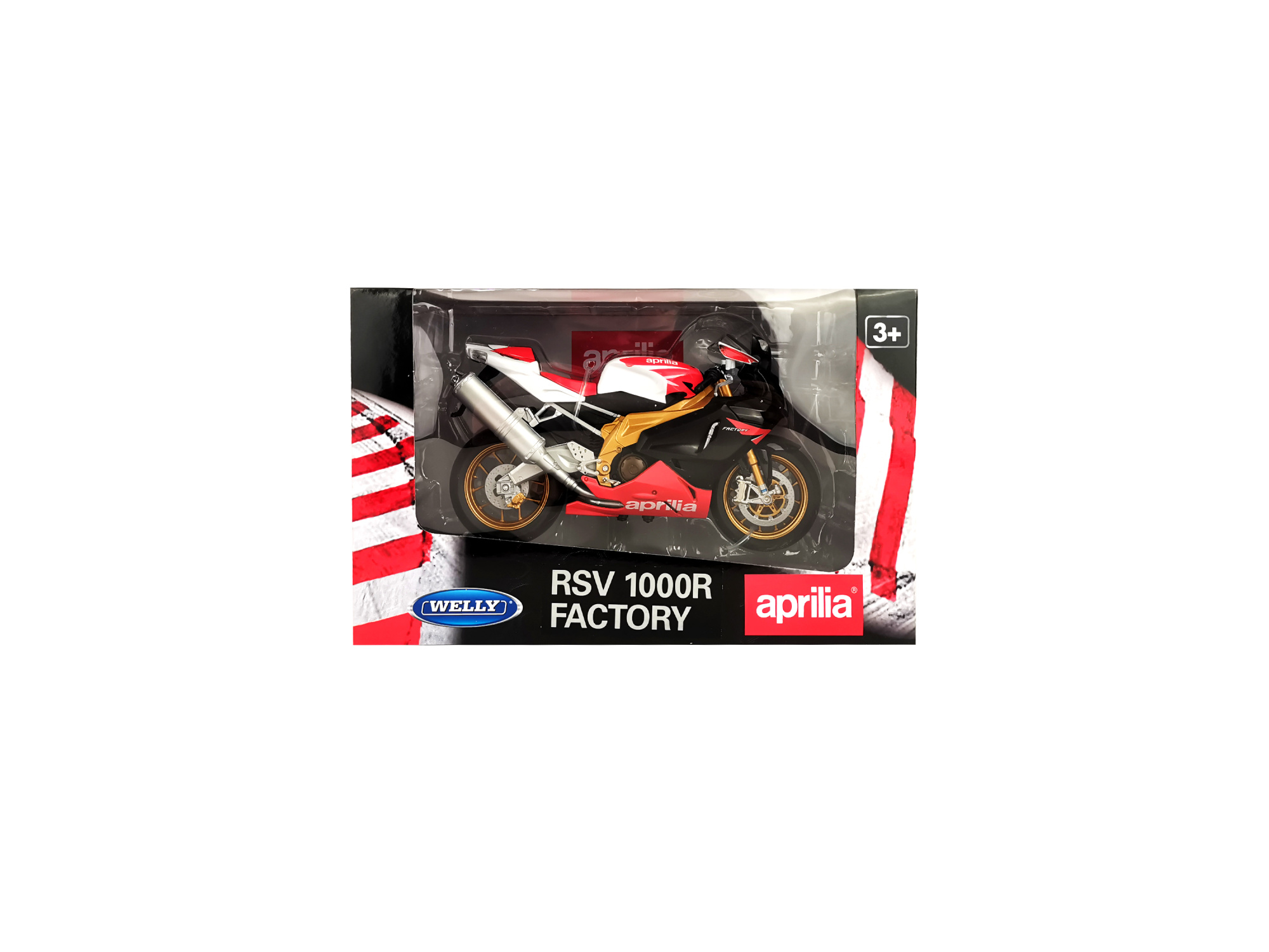 Мотоцикл WELLY 1:10 Aprilia RSV 1000 R Factory, красный
