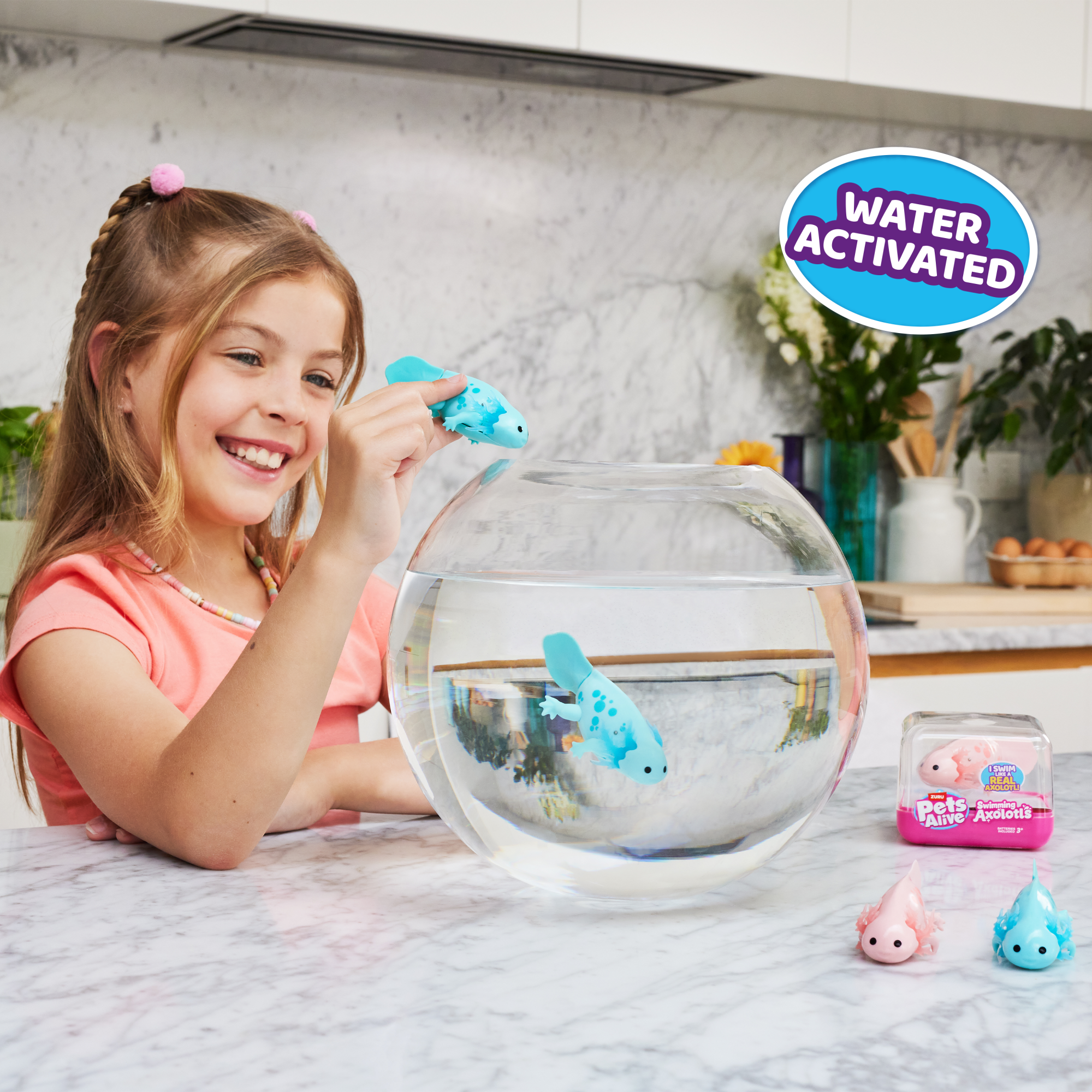 Игрушка ZURU ROBO ALIVE Swimming Axolotls плавающий Аксолотль, в асс.