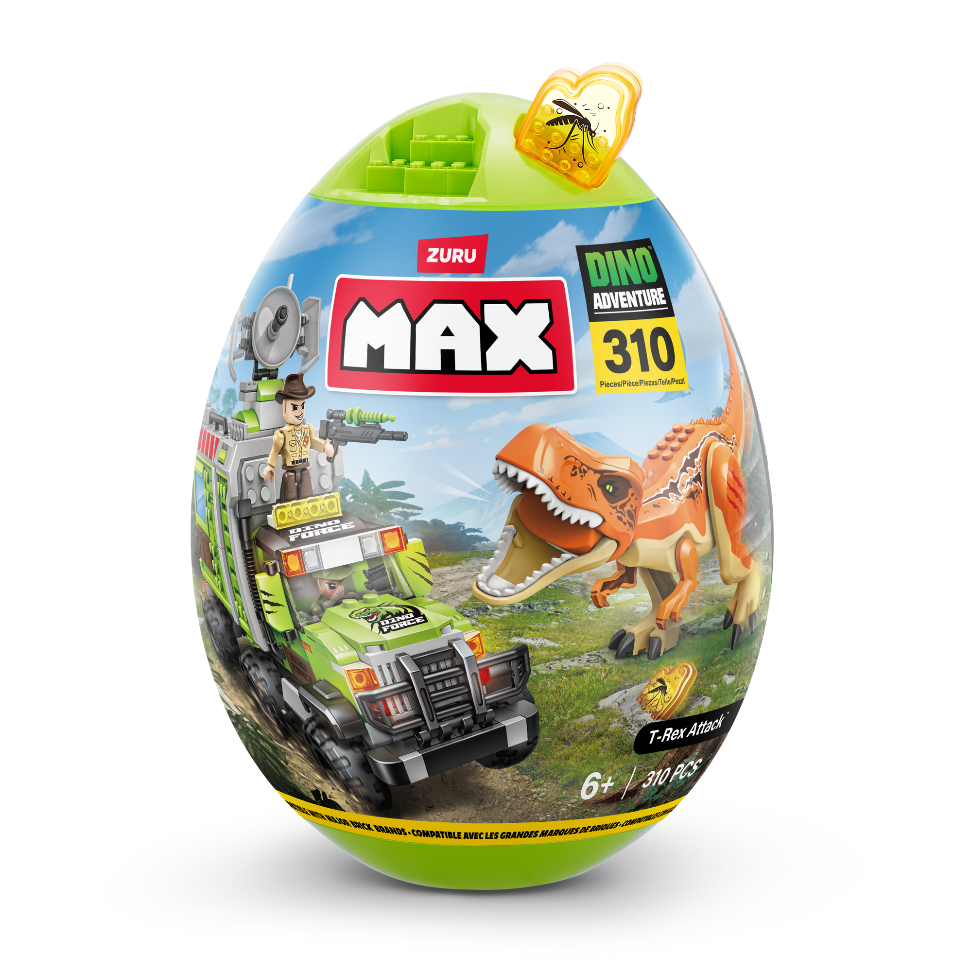 Конструктор ZURU MAX "Дино-Приключения" S1, 310 дет.
