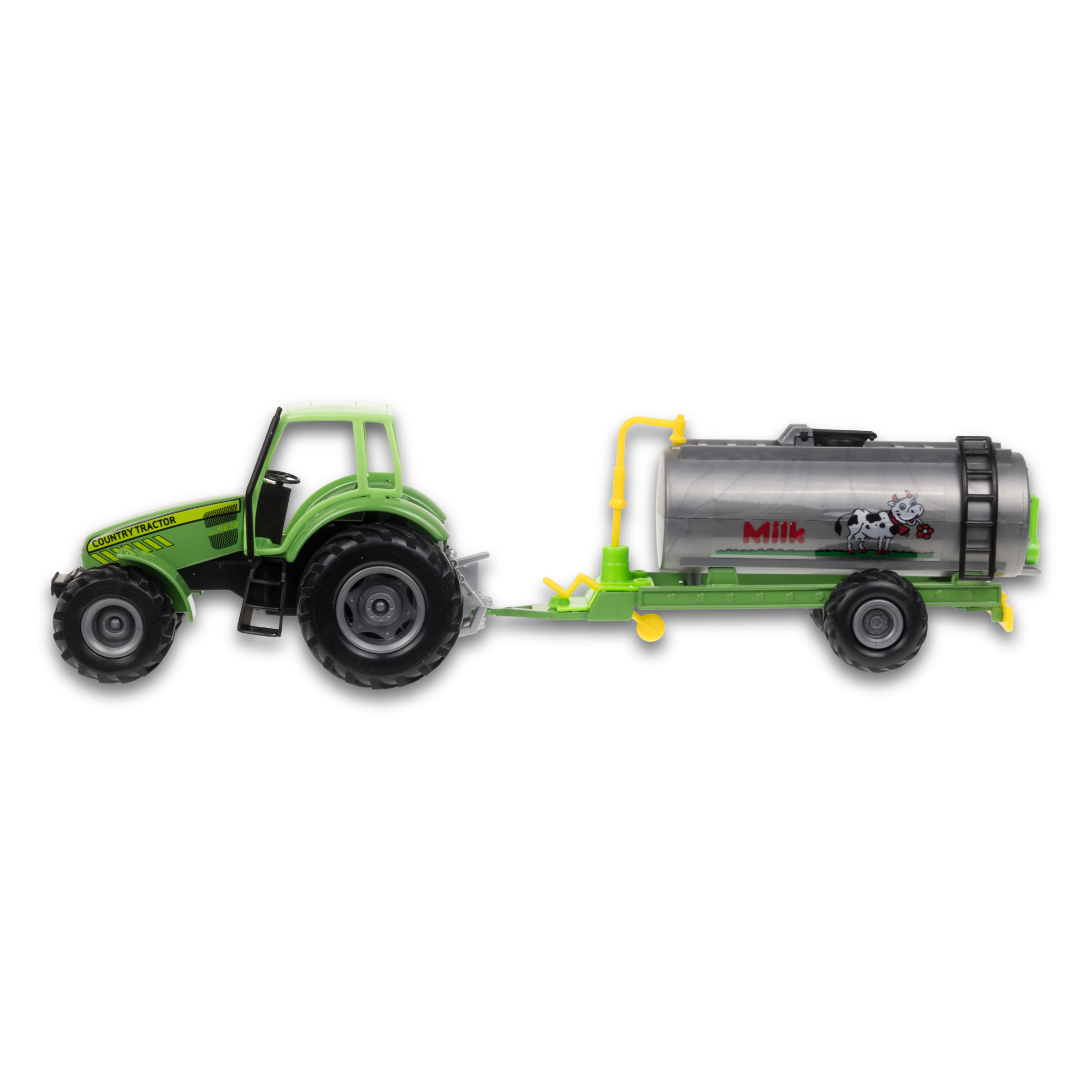 Трактор WELLY с цистерной, 16 см, инерц. мех., зеленый Трактор WELLY с цистерной, 16 см, инерц. мех., зеленый