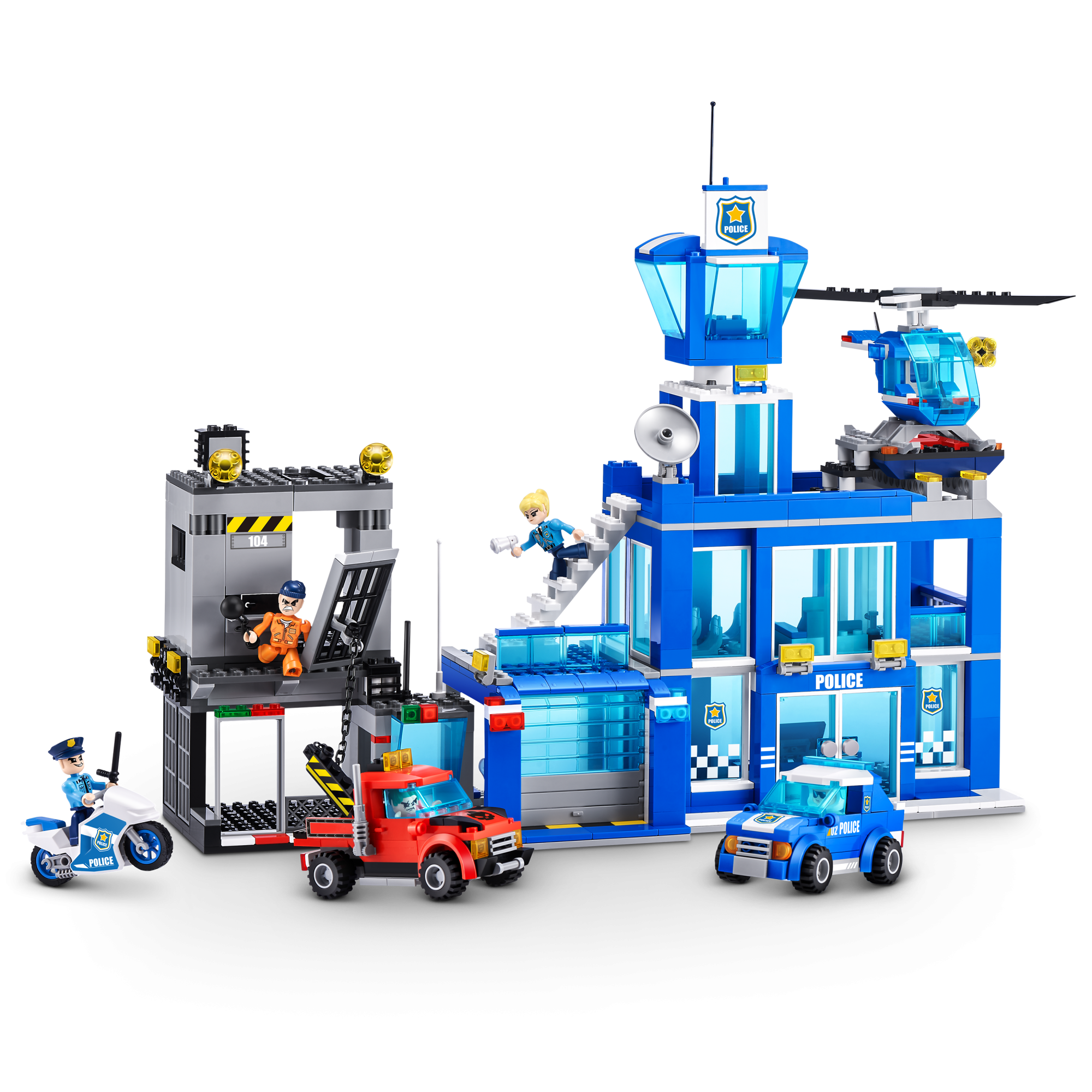 Конструктор ZURU MAX "Городские приключения" Полицейский участок S1, 889 дет.