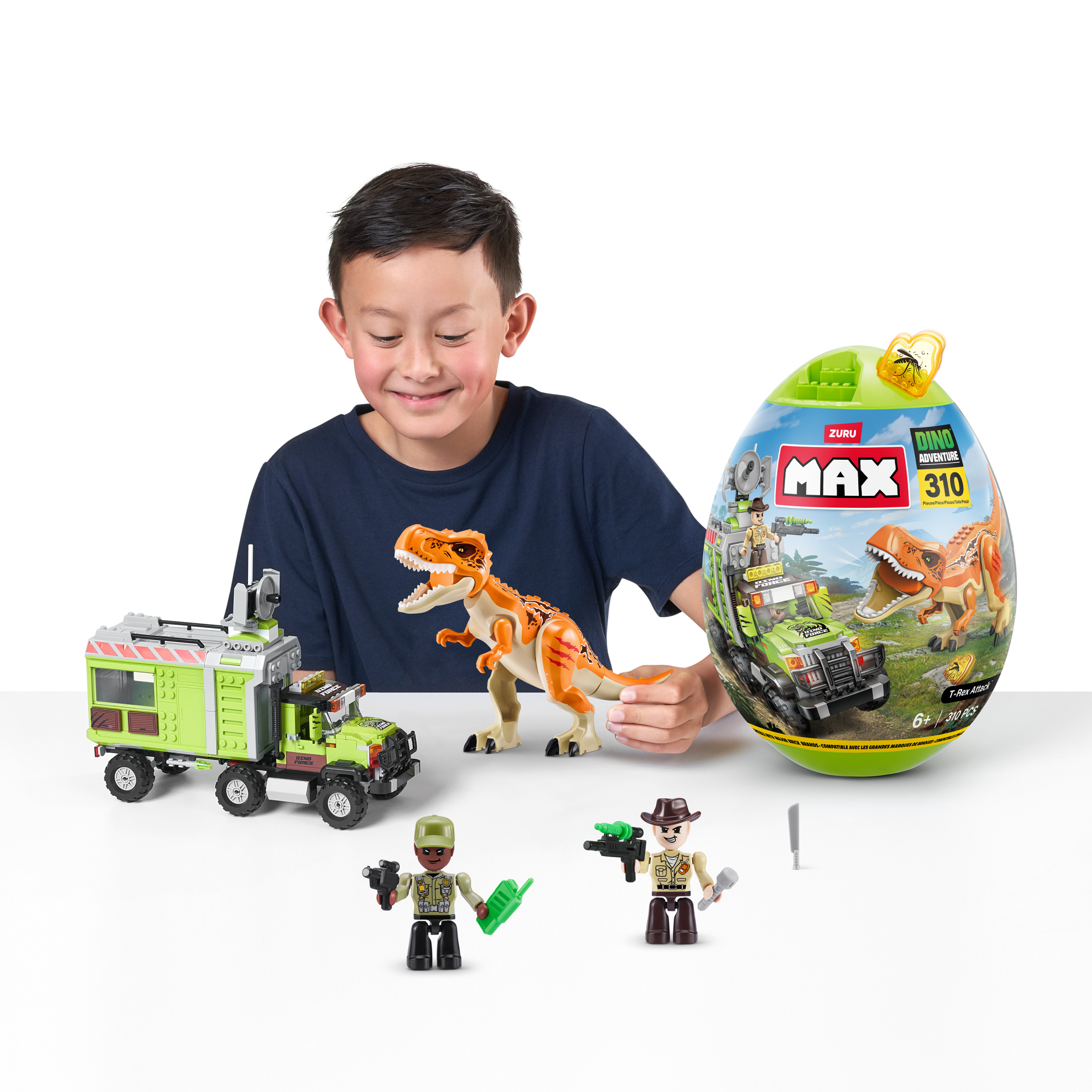 Конструктор ZURU MAX "Дино-Приключения" S1, 310 дет.