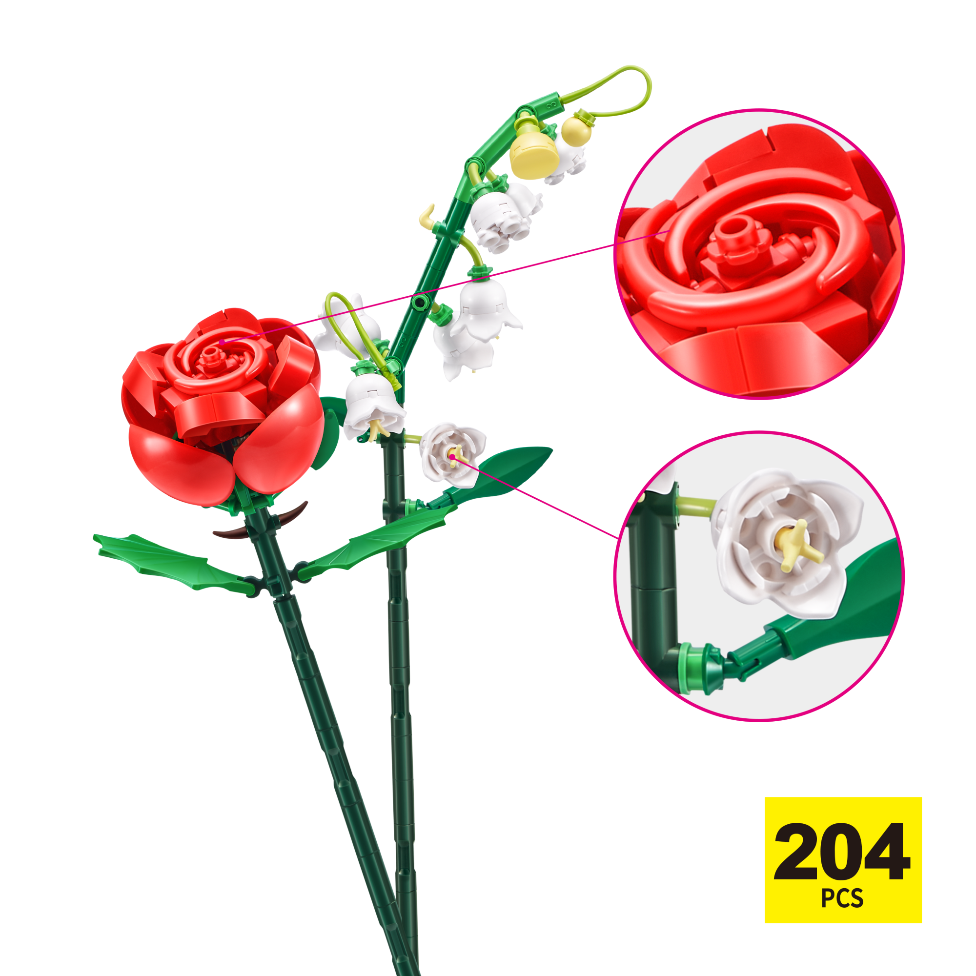 Игровой набор конструктор ZURU MAX Premium Flowers Building Bricks Collection (до 243 деталей)