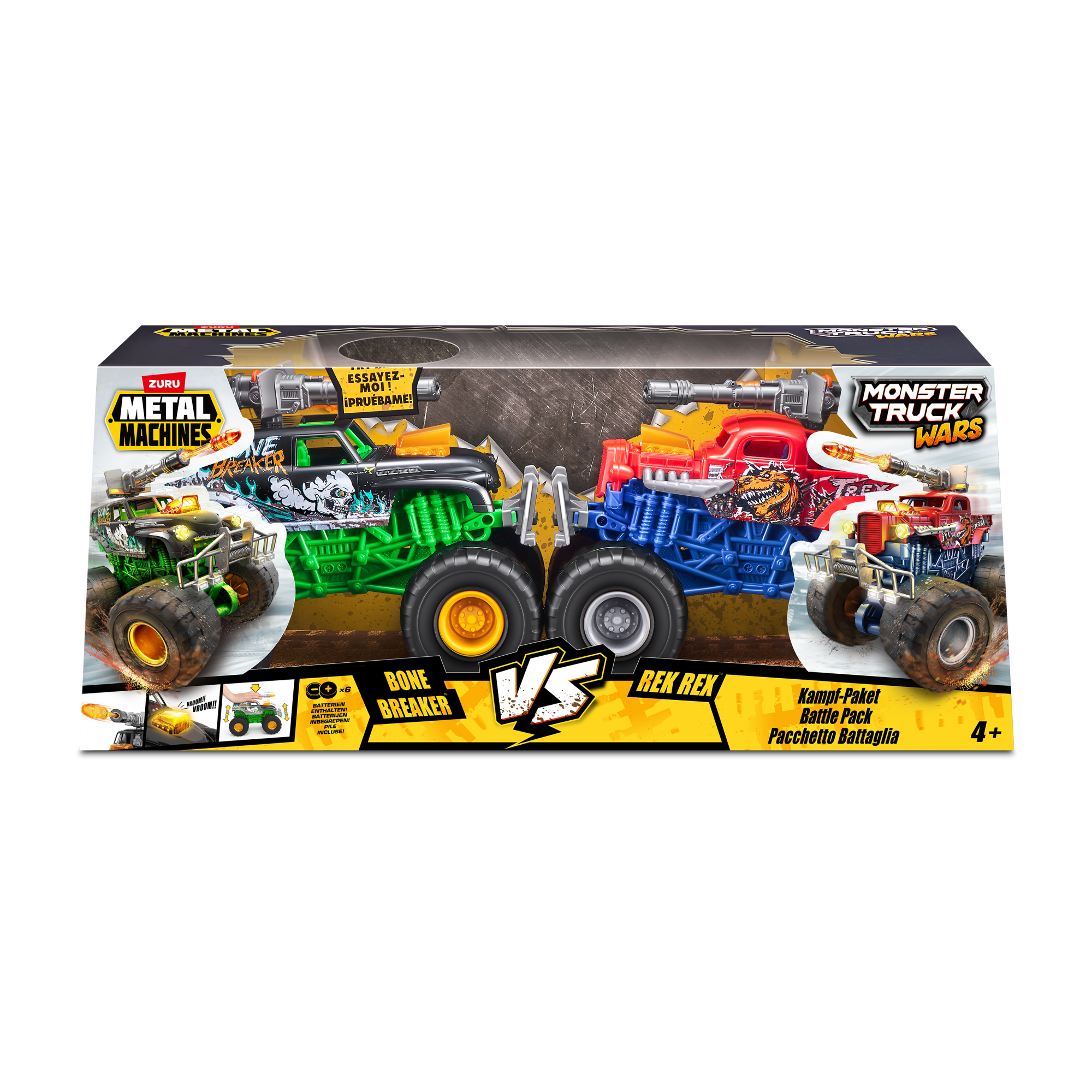 Набор машинок ZURU Metal Machines "Битва монстр-траков", 2шт.