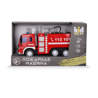 Игрушка-пожарная машина KID ROCKS, масштаб 1:16,со звуком и светом, инерц. механизм