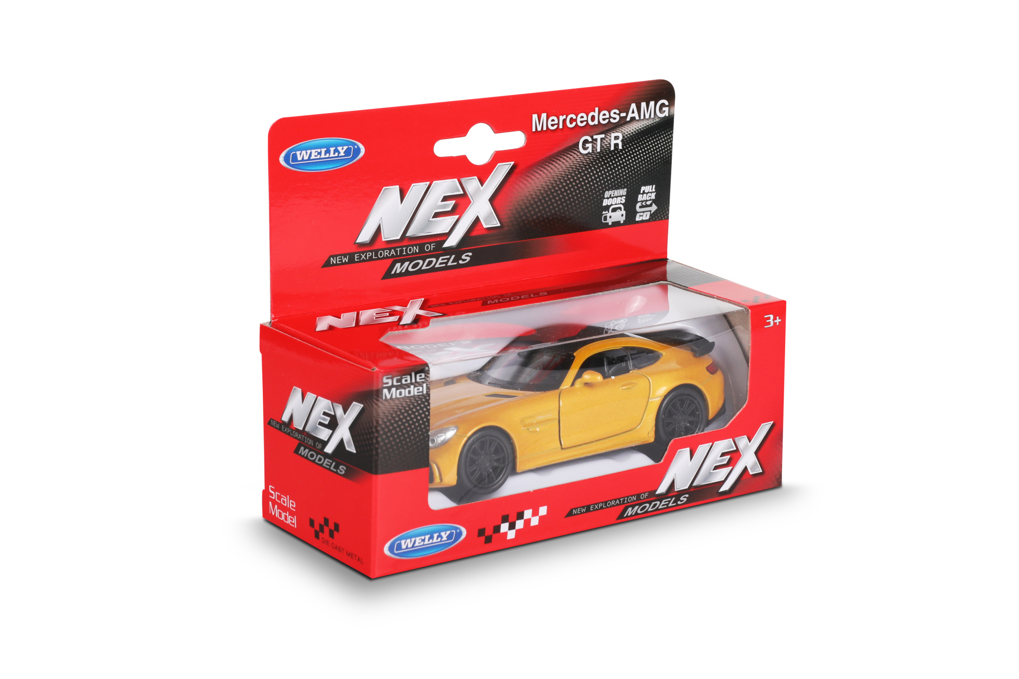 Машинка WELLY 1:38 Mercedeces-Benz AMG GT R, пруж. мех., цвет в асс.