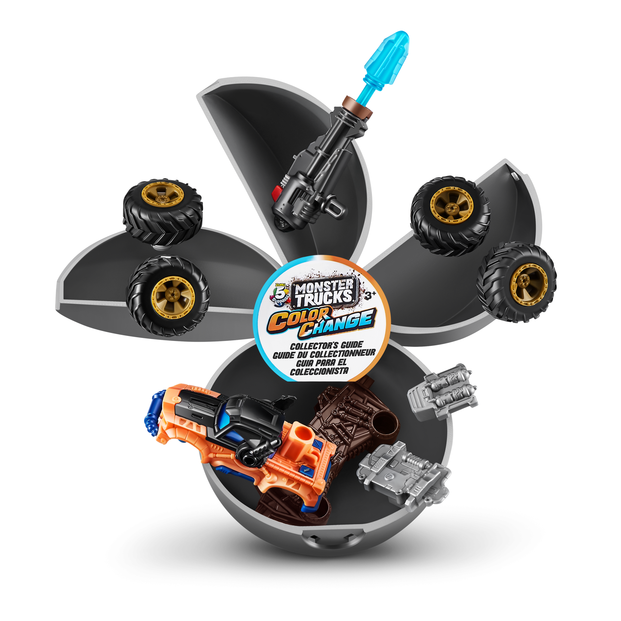 Капсула-сюрприз ZURU 5 Surprise "Монстр-траки" S5 с акс. в асс., дисплей-бокс 12шт.