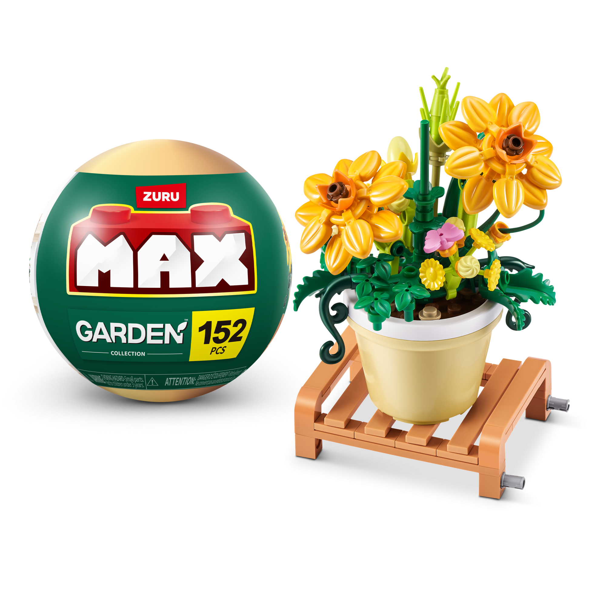 Игровой набор конструктор ZURU MAX Premium Garden Building Bricks Collection (до 233 деталей)