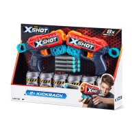 Игровой набор ZURU X-Shot EXCEL Кикбэк ДУО (2 бластера, 6 мишеней, 8 снарядов)