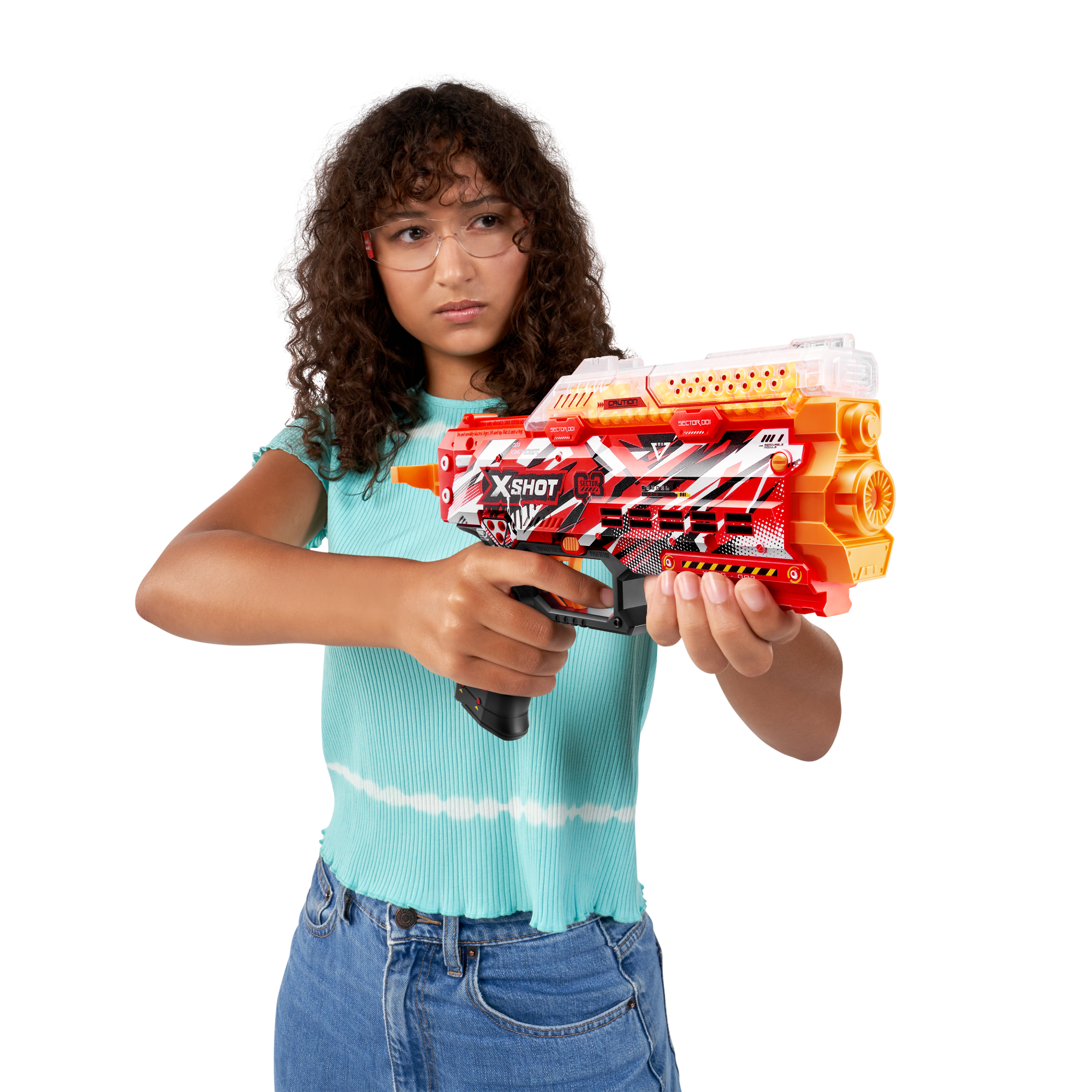 Игровой набор ZURU X-Shot HYPERGEL Стингер (бластер, 3000 снарядов-гранул, защитные очки)