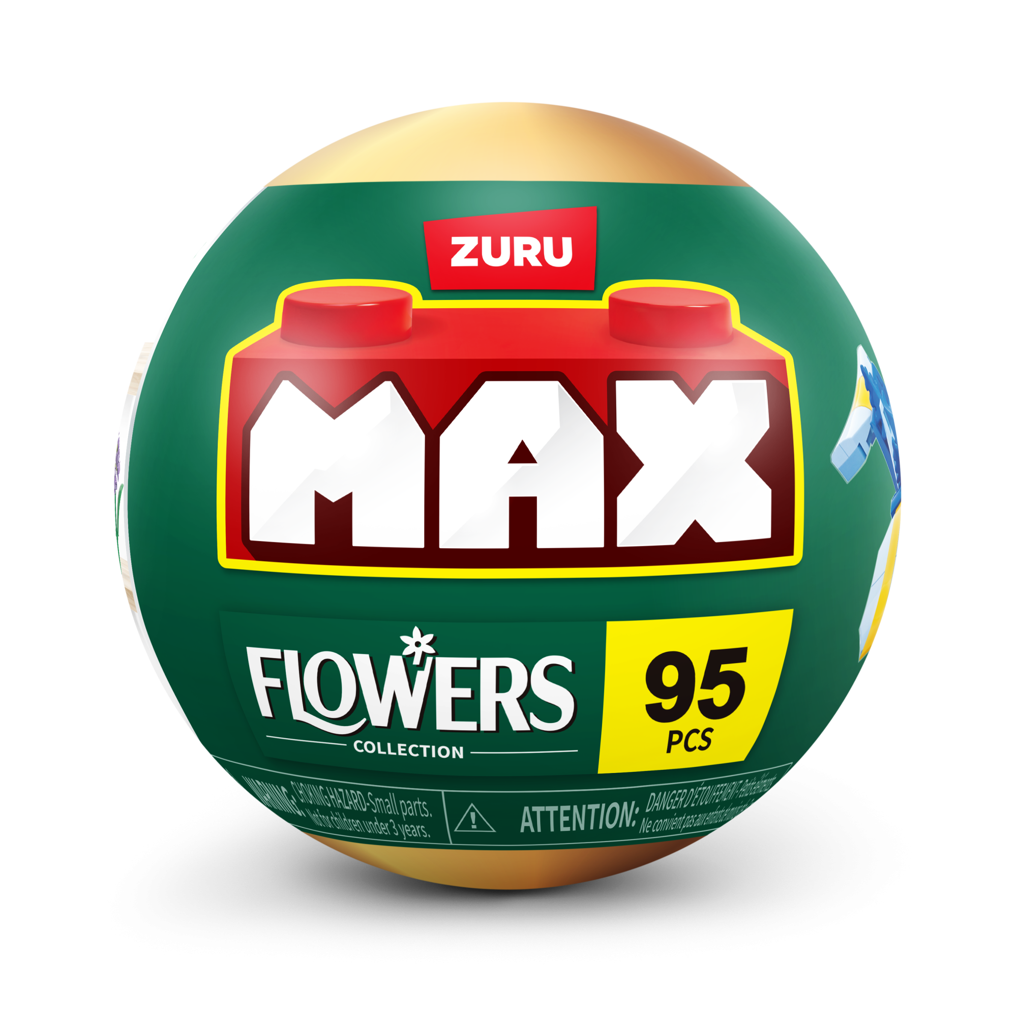 Игровой набор конструктор ZURU MAX Premium Flowers Building Bricks Collection (до 167 деталей)
