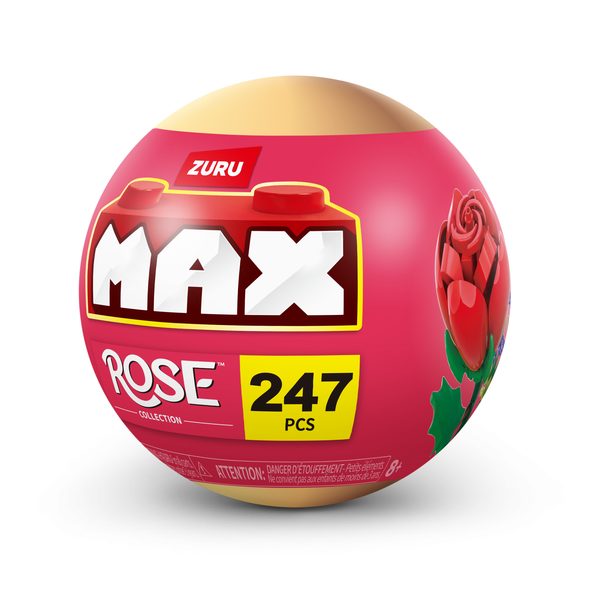 Игровой набор конструктор ZURU MAX Premium Rose Building Bricks Collection (до 247 деталей)