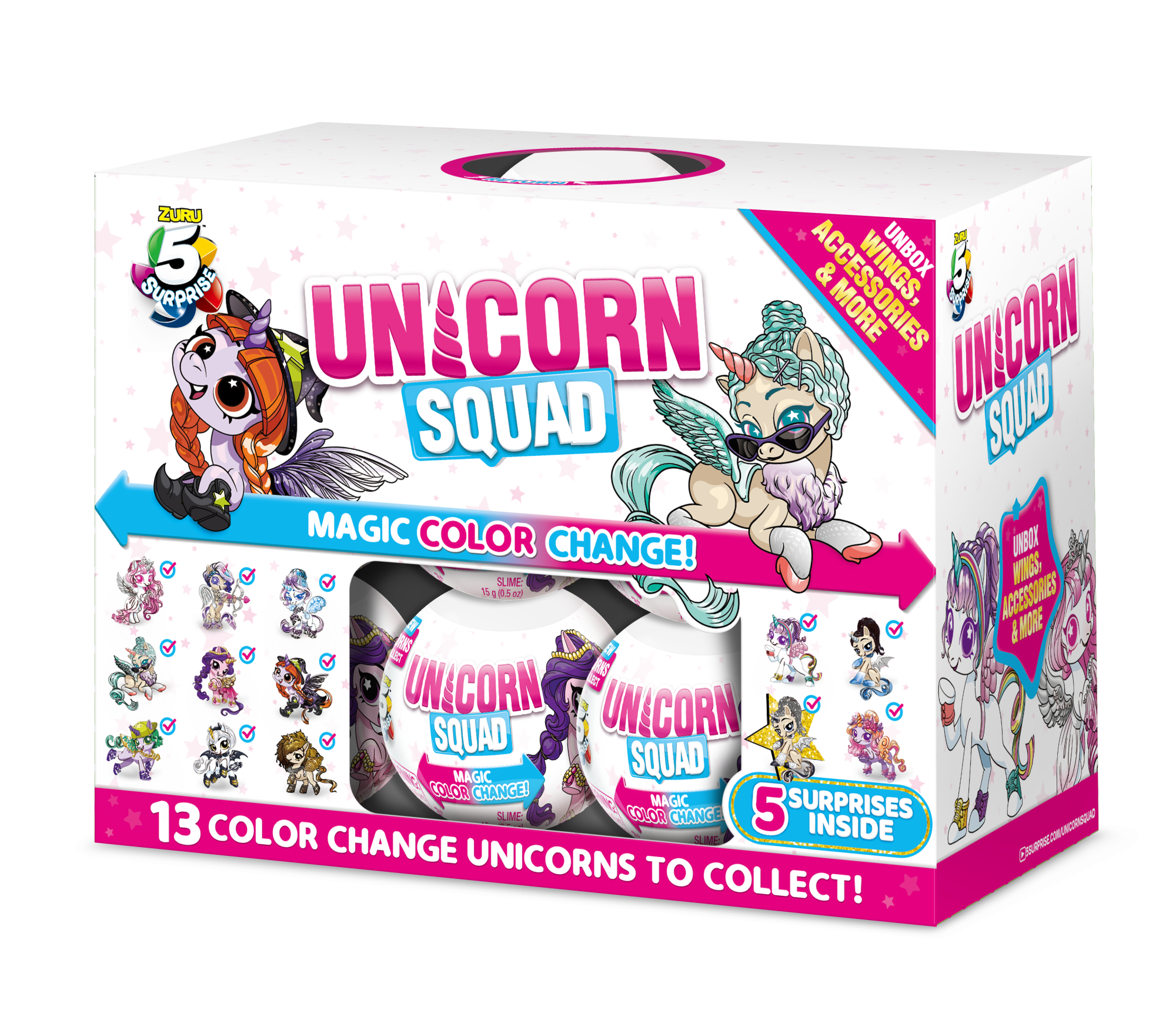 Капсула-сюрприз ZURU 5 Surprise "Единорожки" S7 хамелеон с акс. в асс., дисплей-бокс 12шт.
