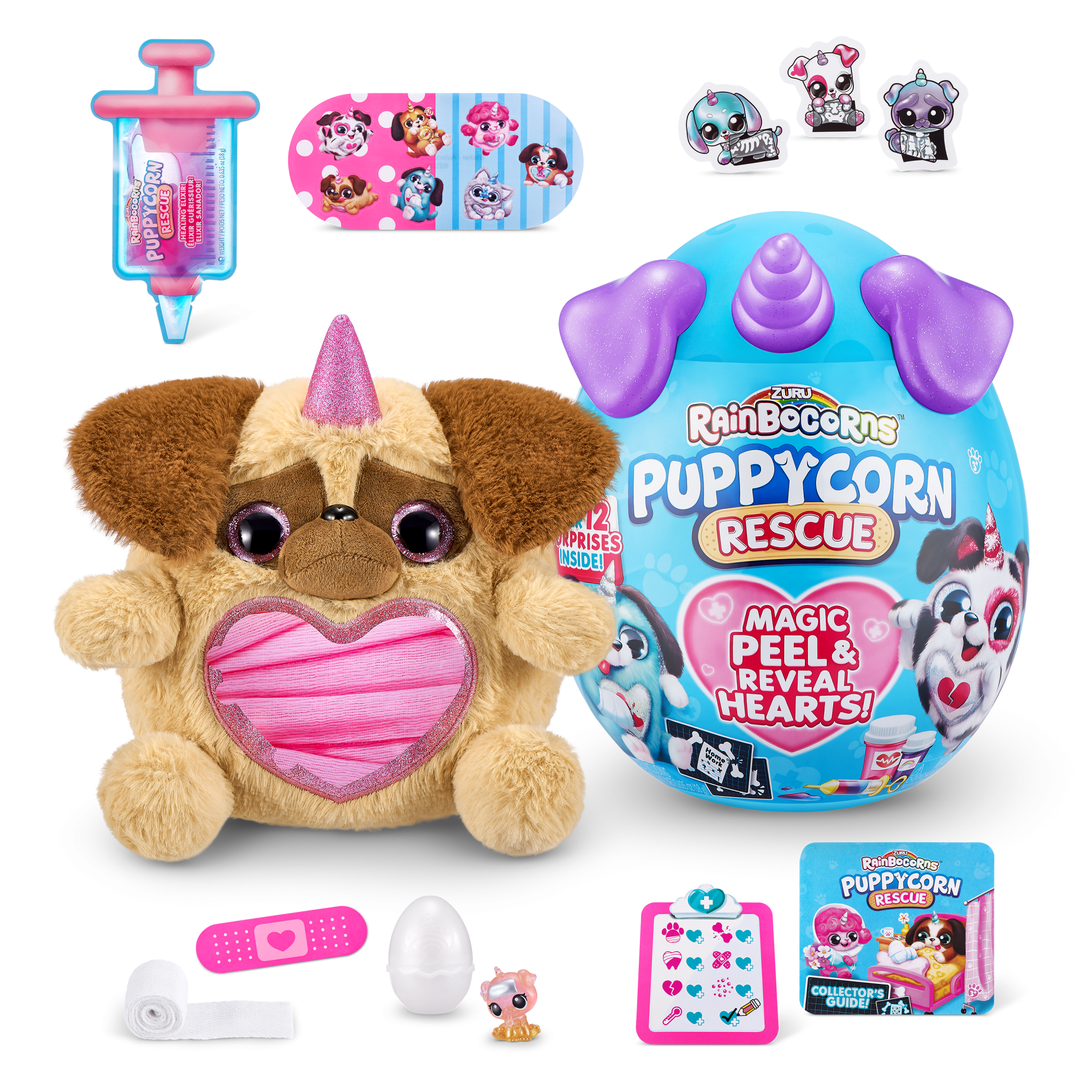 ZURU Rainbocorns Sequin Puppycorn Rescue S5 с акс., игрушка-сюрприз