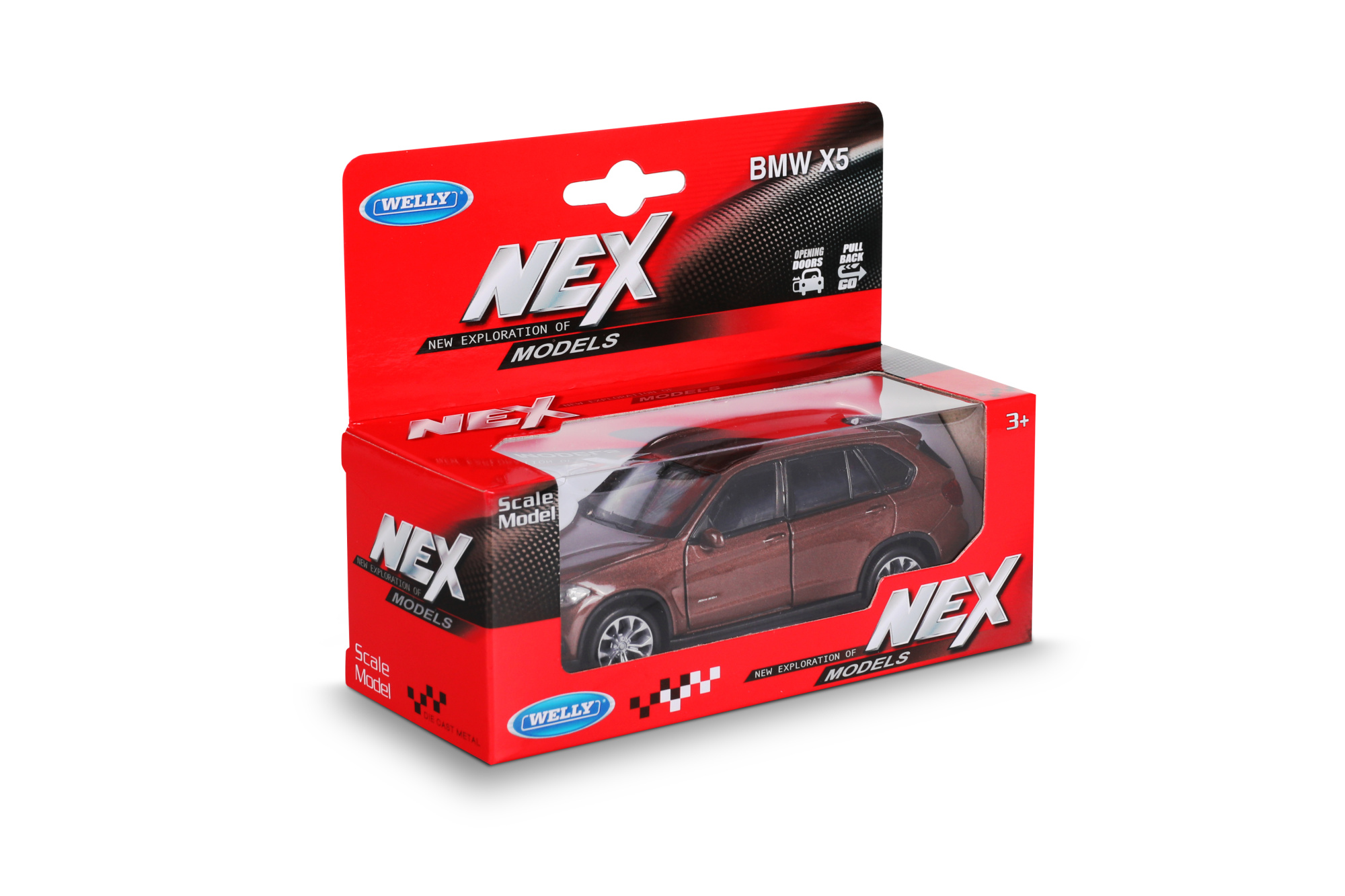 Машинка WELLY 1:38 BMW X5, пруж. мех., цвет в асс.