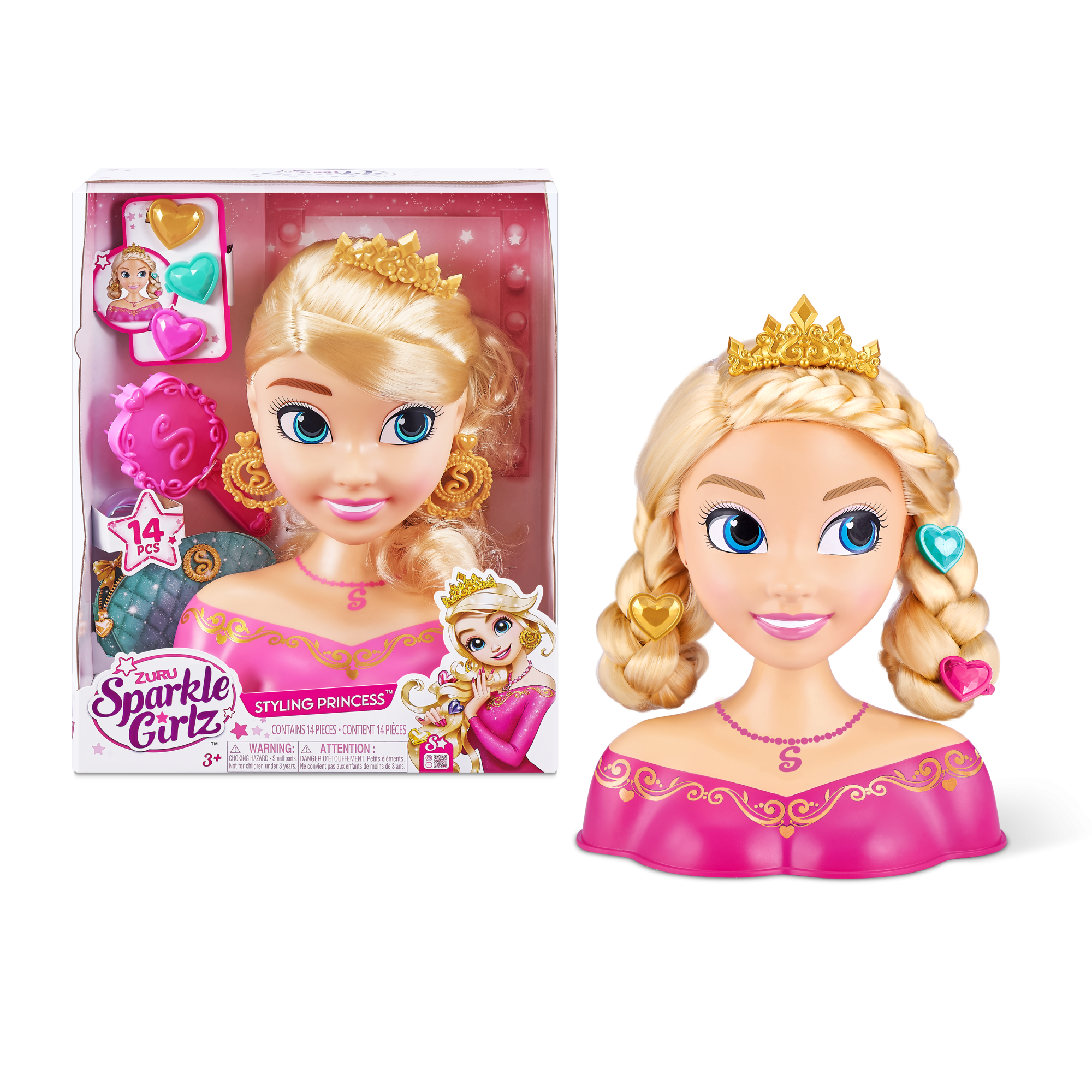 Игровой набор ZURU Sparkle Girlz "Манекен для создания причесок"