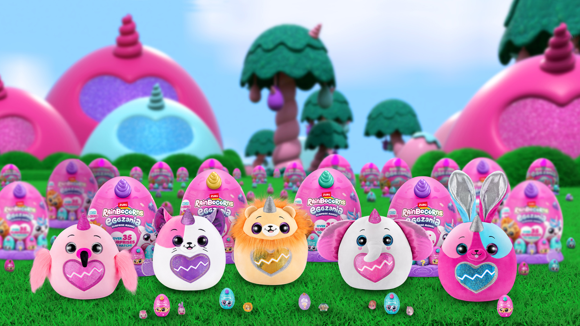 Игровой набор-сюрприз ZURU Rainbocorns Eggzania S1 с акс. в асс.