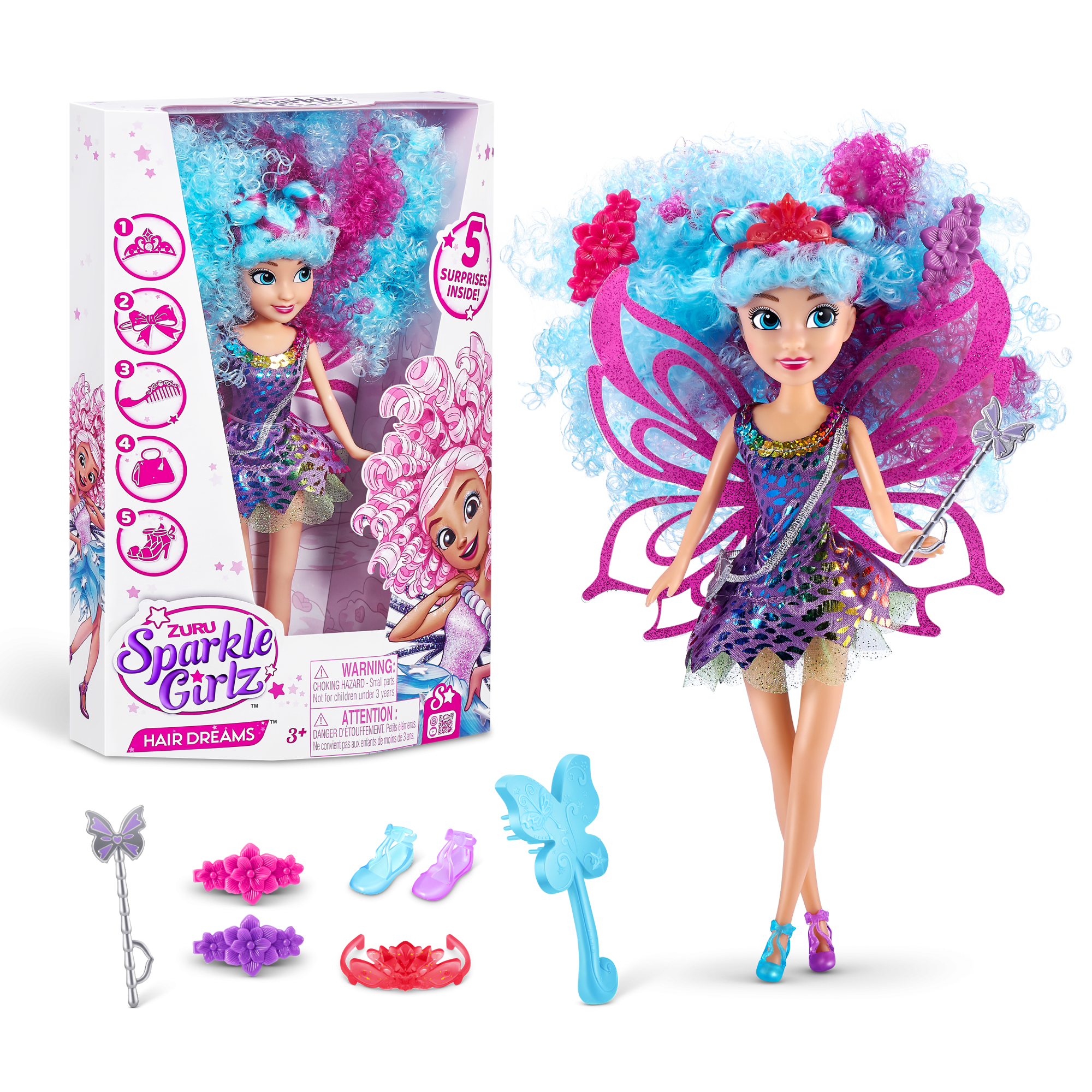 Игровой набор ZURU Sparkle Girlz "Роскошные волосы" в асс.