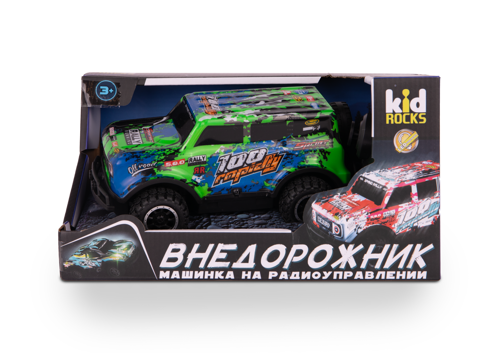 Машинка Р/У Kid Rocks 1:24 Внедорожник, зеленый