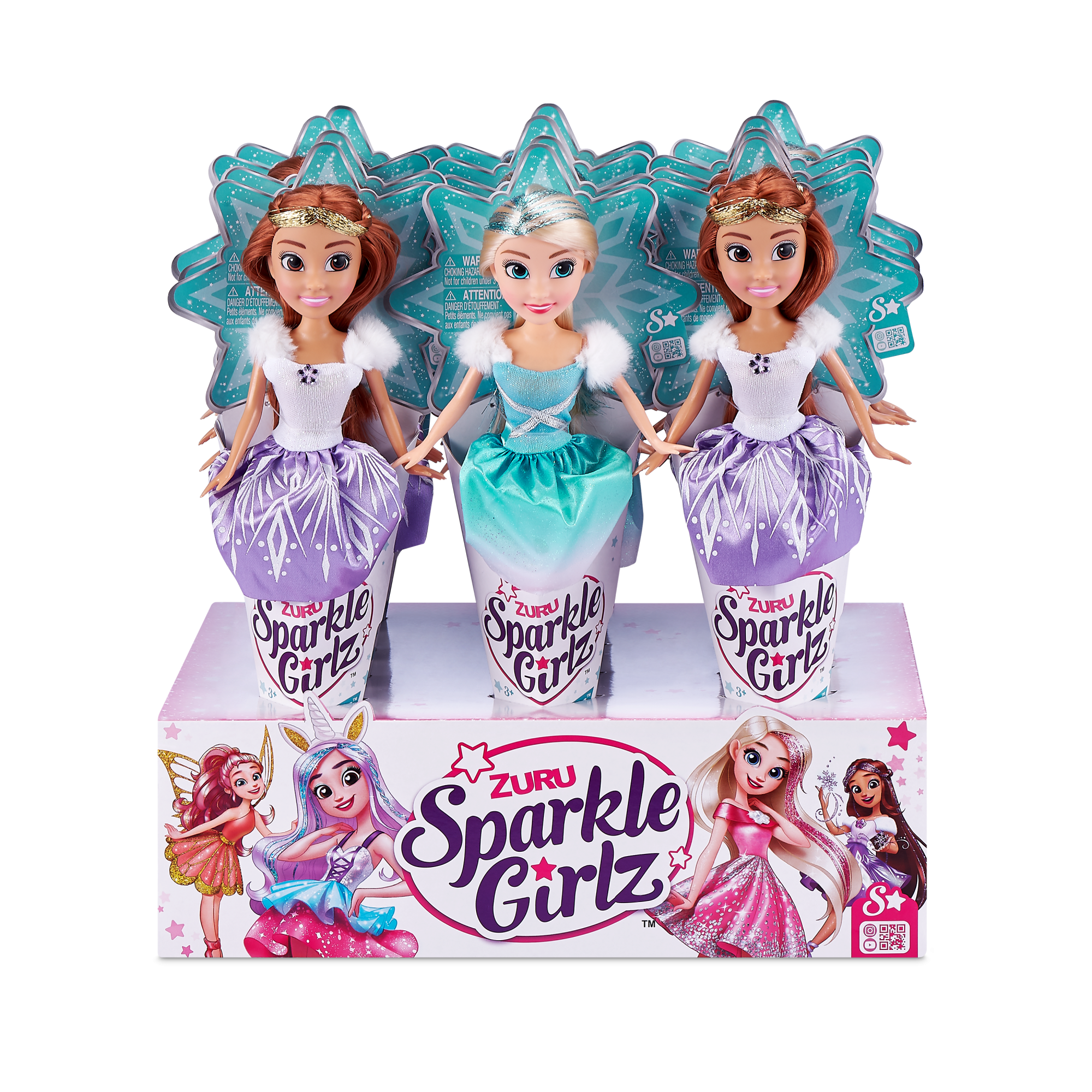Кукла ZURU Sparkle Girlz "Зимняя принцесса" в асс., дисплей-бокс 12шт.