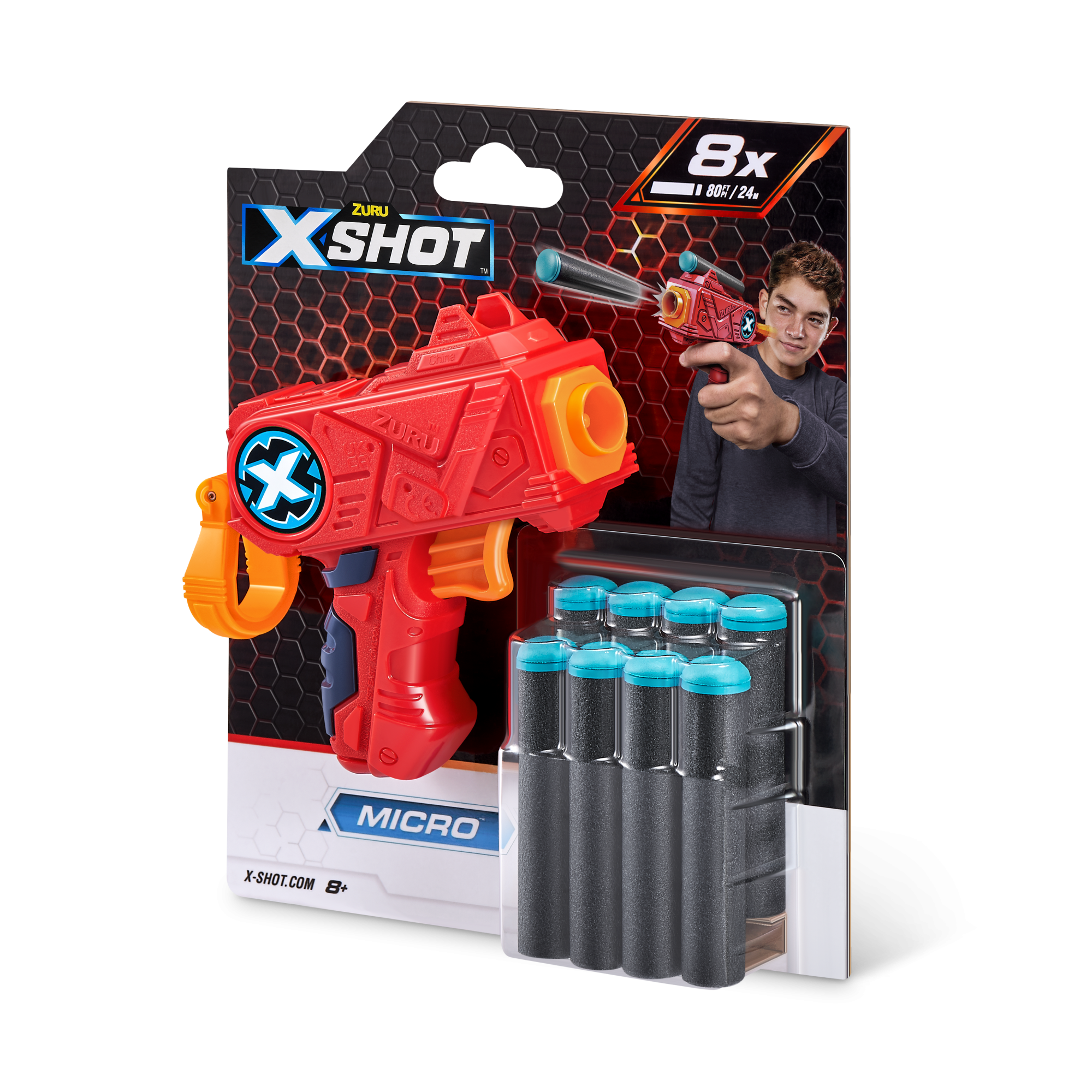 Игровой набор ZURU X-Shot EXCEL Микро (бластер, 8 снарядов), дисплей-бокс 12шт.