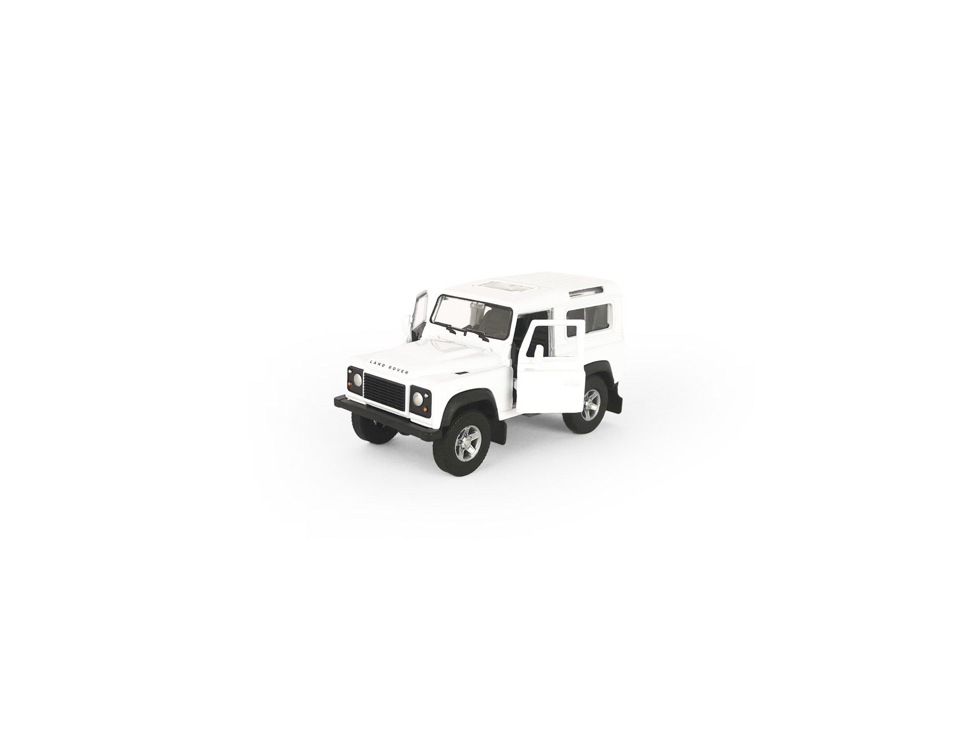 Машинка WELLY 1:38 Land Rover Defender I, пруж. мех., цв. в асс.