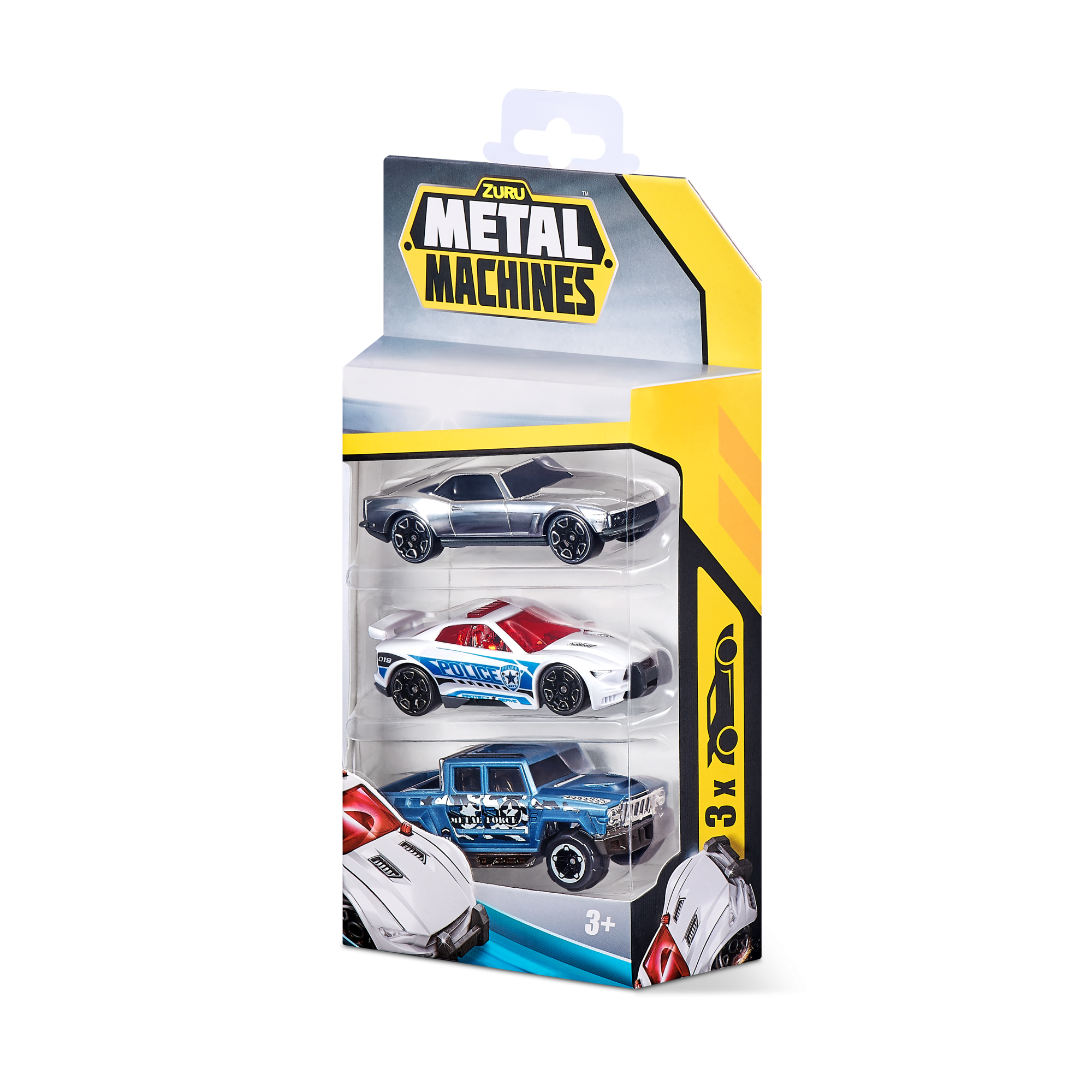 Набор машинок ZURU Metal Machines в асс., 3шт.