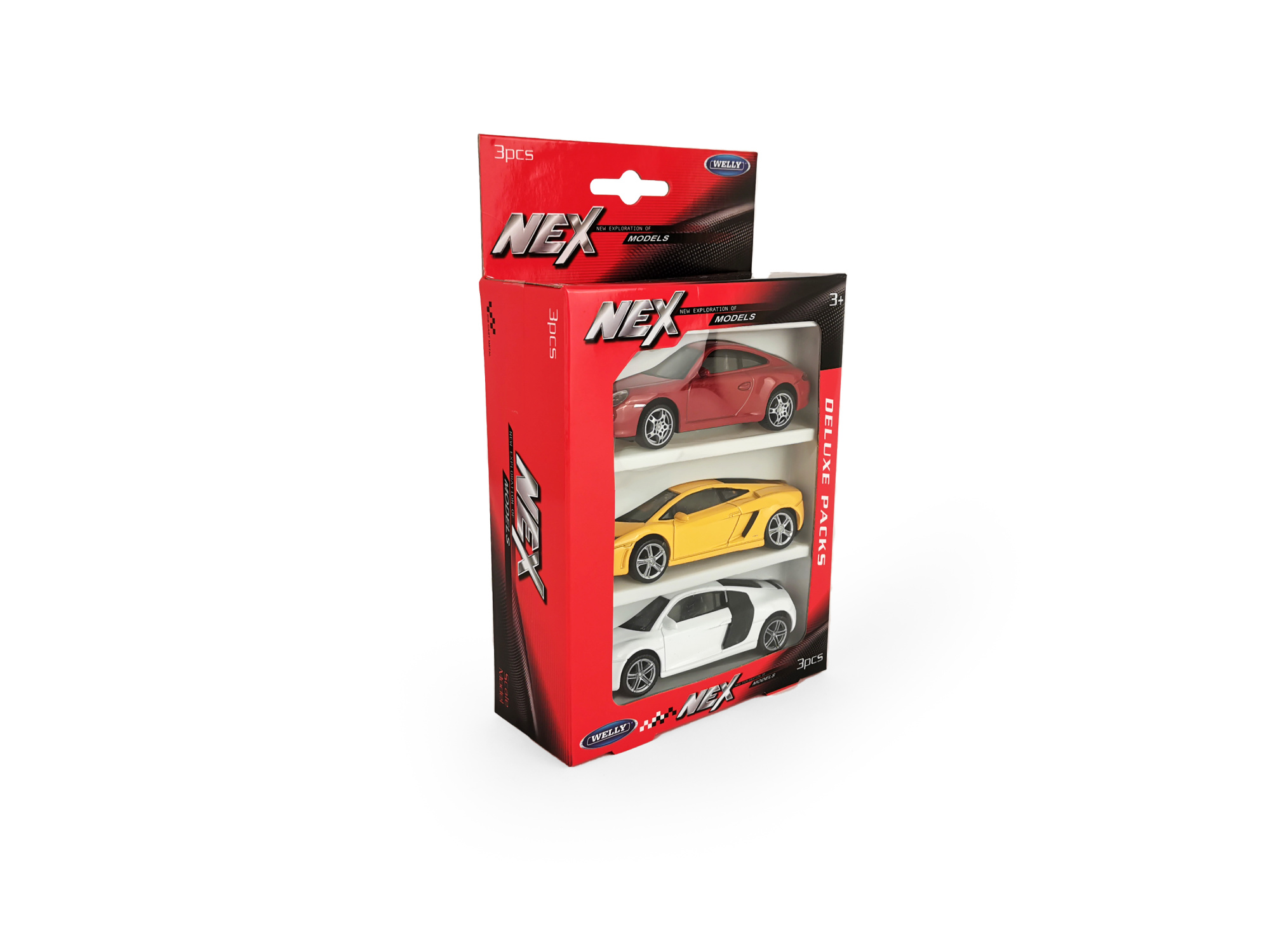 Набор WELLY 1:43, Lambo Gallardo, Porsche 911 и Audi R8 Coupe, 3 шт.