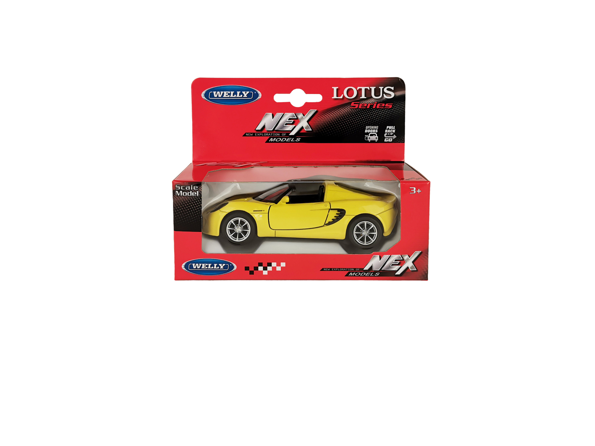 Машинка WELLY 1:38 Lotus Elise 111S 2003, пруж. мех., цв. в асс.