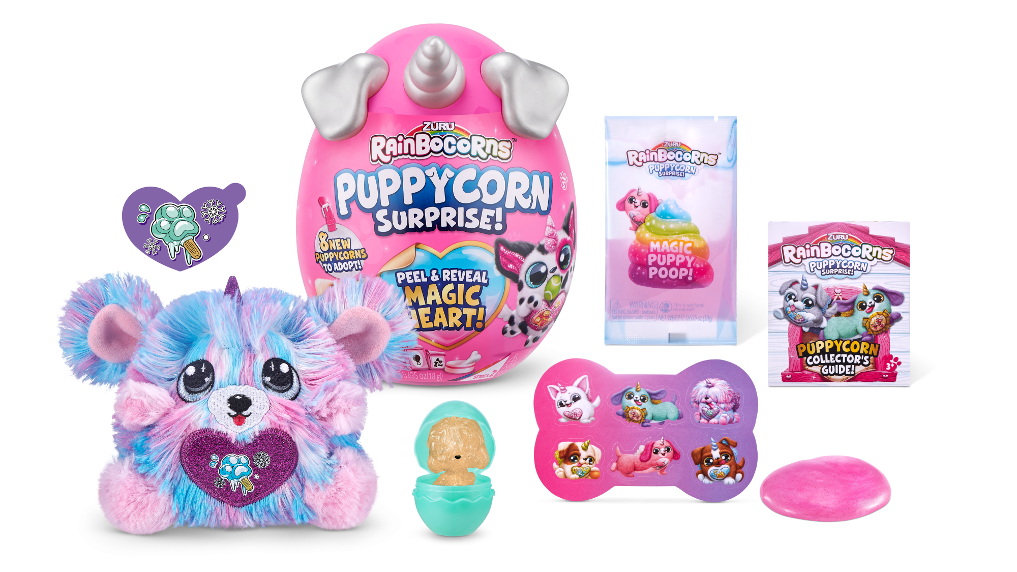 Игровой набор-сюрприз ZURU Rainbocorns Sparkle Puppycorn S4 с акс. в асс., дисплей-бокс 6шт.