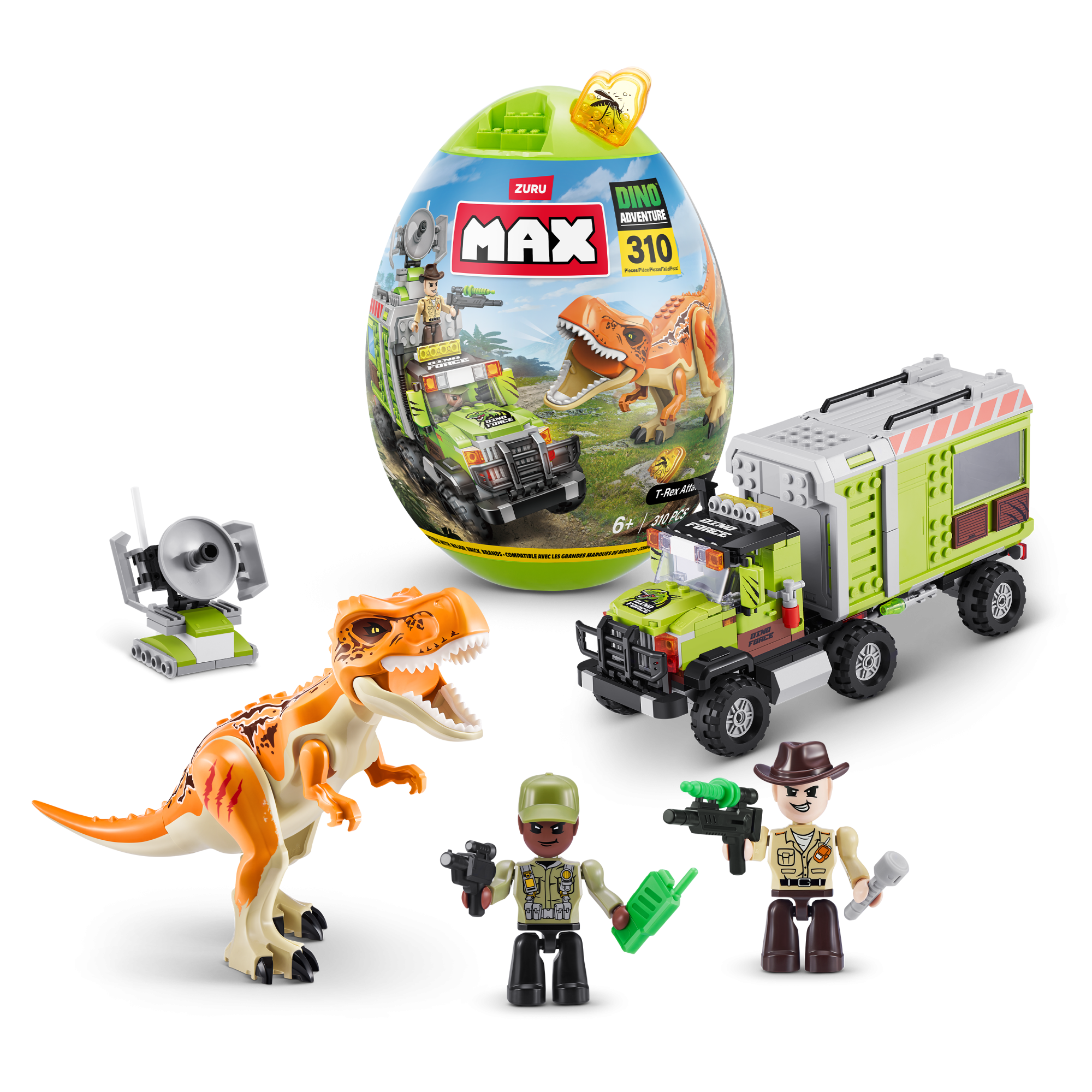 Конструктор ZURU MAX "Дино-Приключения" S1, 310 дет.