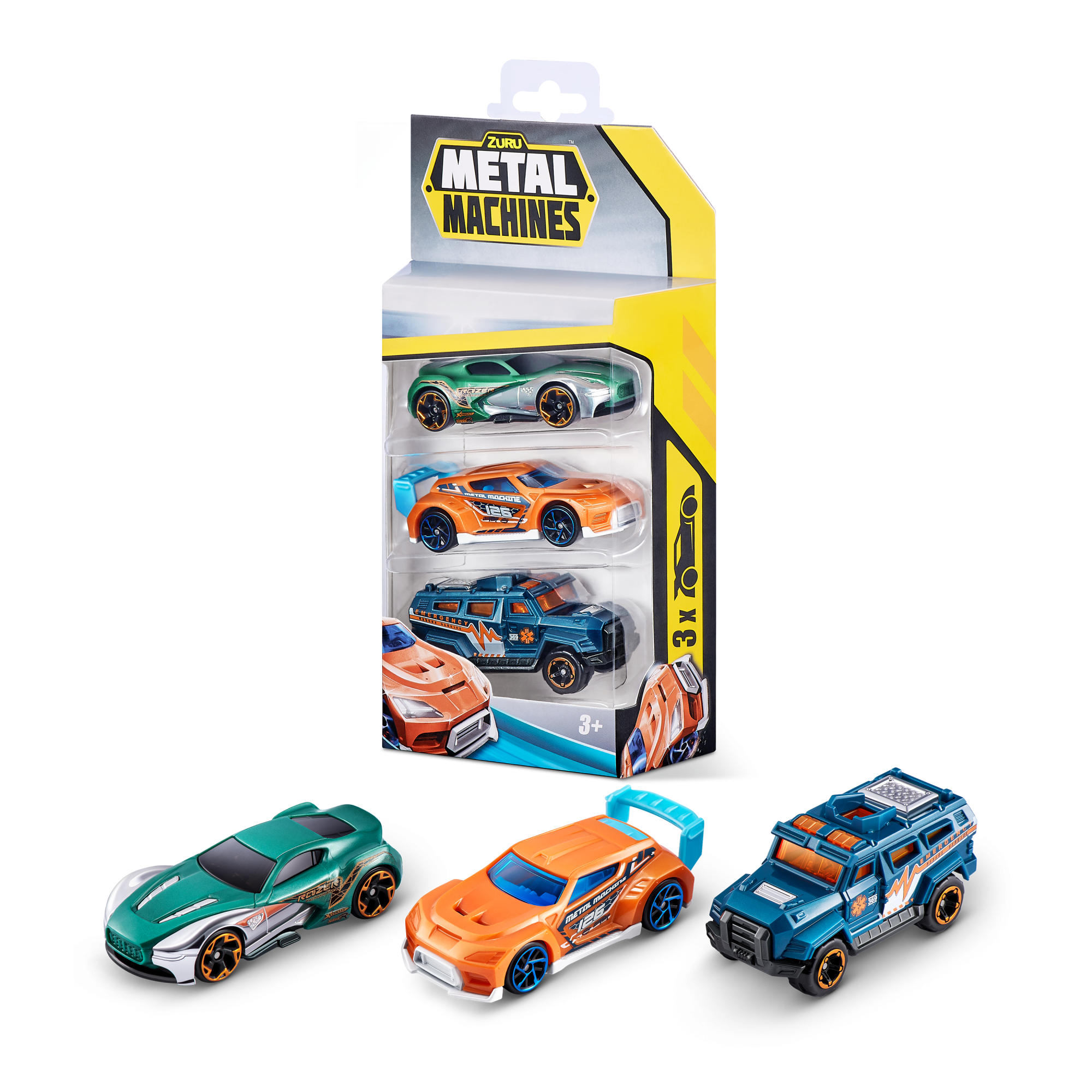 Набор машинок ZURU Metal Machines в асс., 3шт.