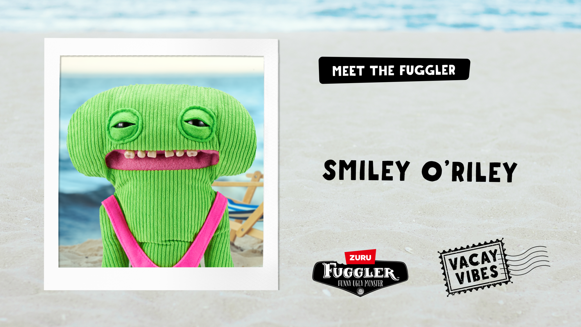 Плюшевая игрушка Zuru Fuggler Smiley O Riley - green