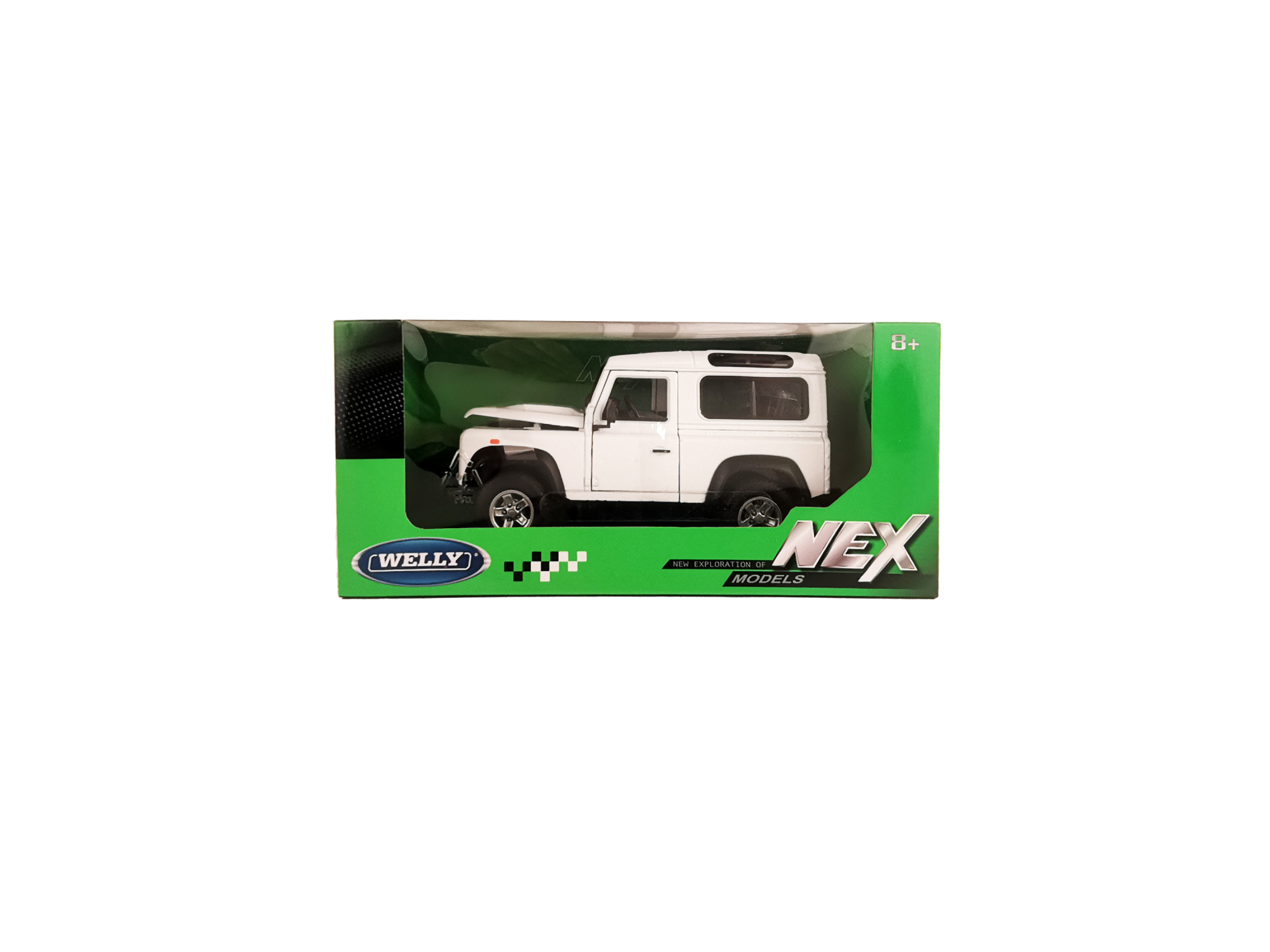 Машинка WELLY 1:24 Land Rover Defender I, белый