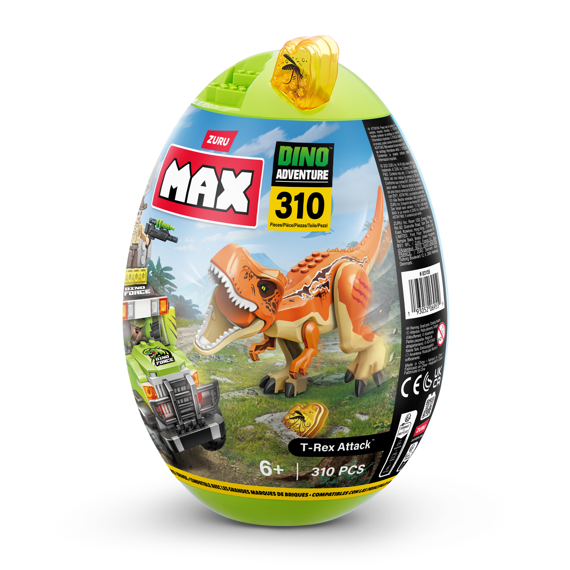 Конструктор ZURU MAX "Дино-Приключения" S1, 310 дет.