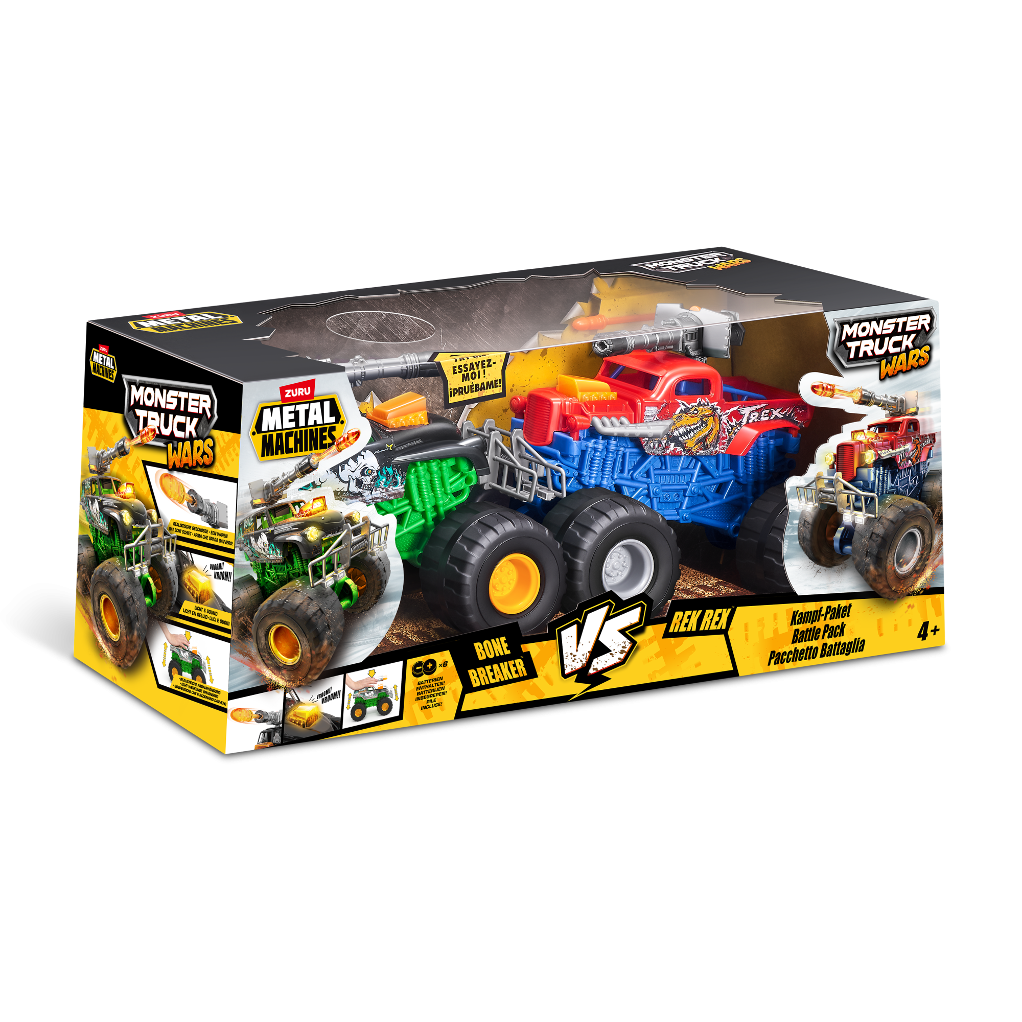 Набор машинок ZURU Metal Machines "Битва монстр-траков", 2шт.