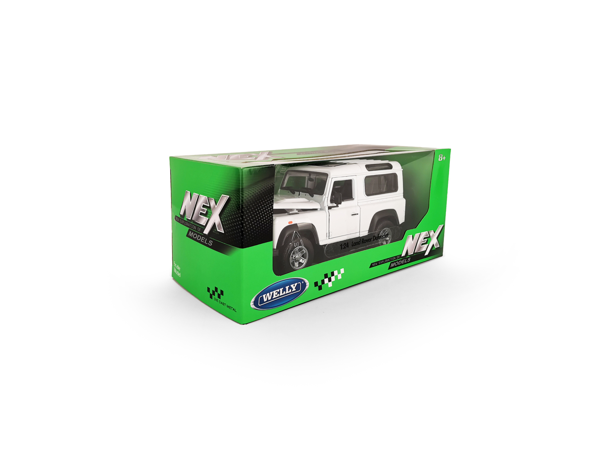 Машинка WELLY 1:24 Land Rover Defender I, белый