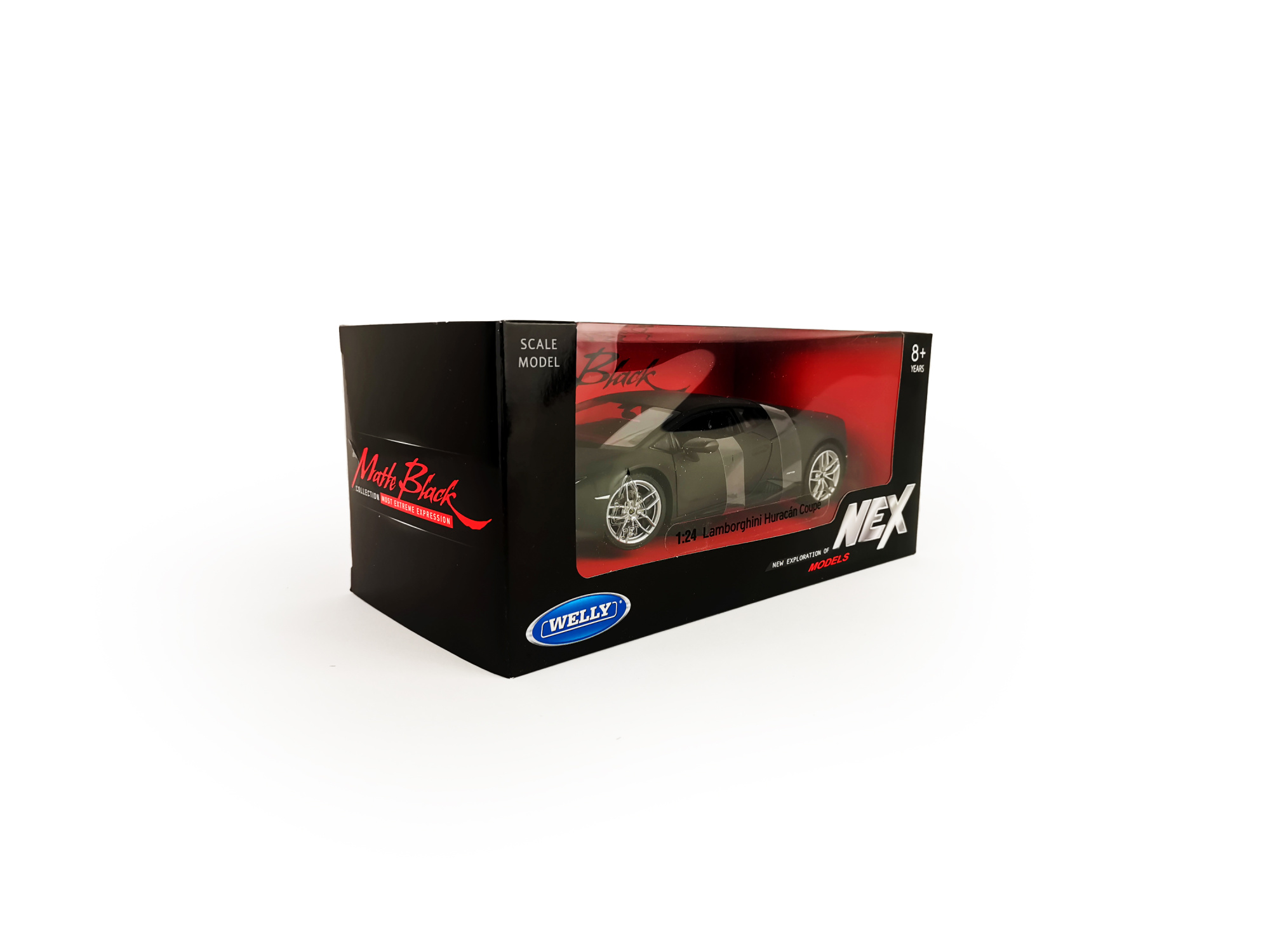 Машинка WELLY 1:24 Lamborghini Huracan Coupe, черный матовый