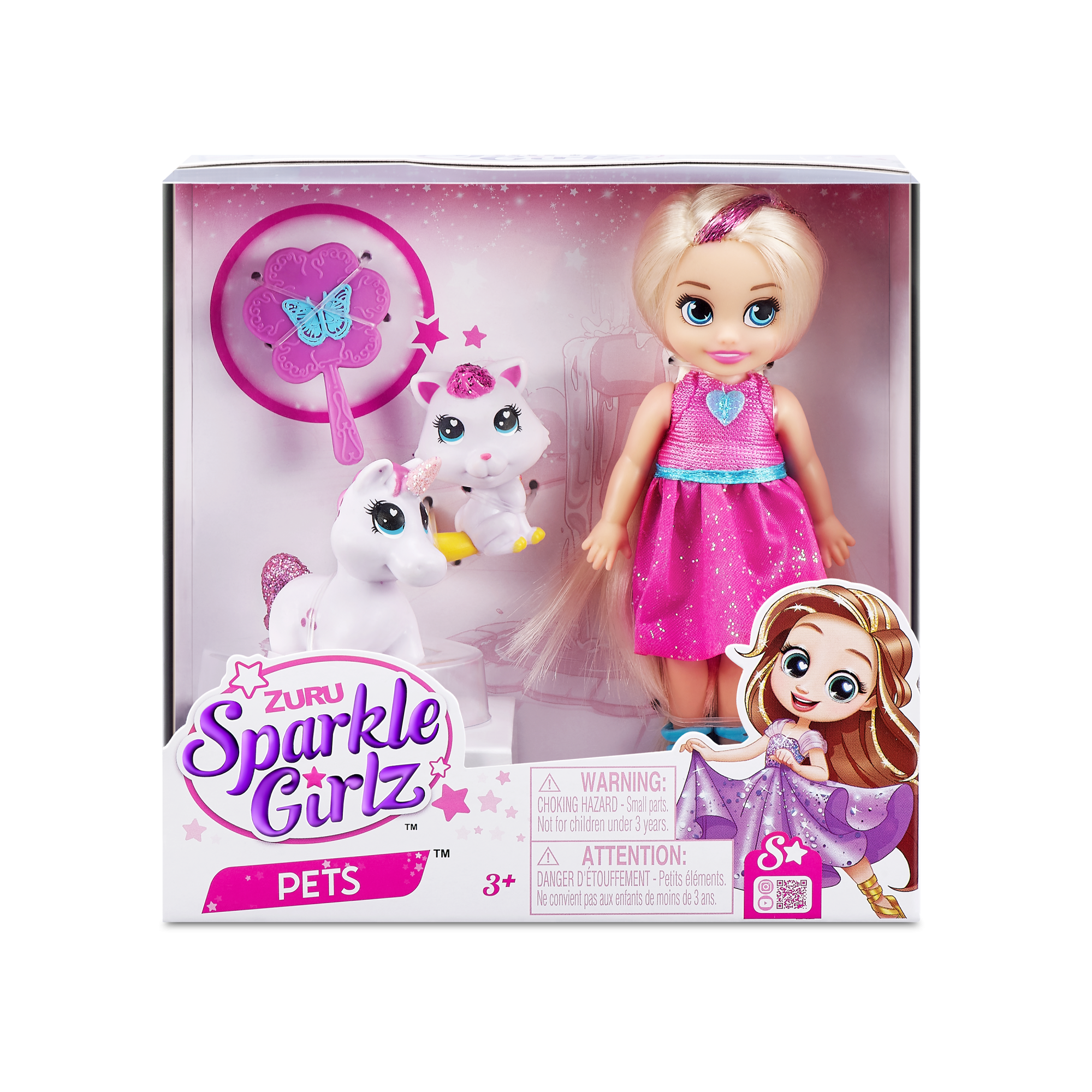 Игровой набор ZURU Sparkle Girlz "Принцесса с питомцами" в асс.