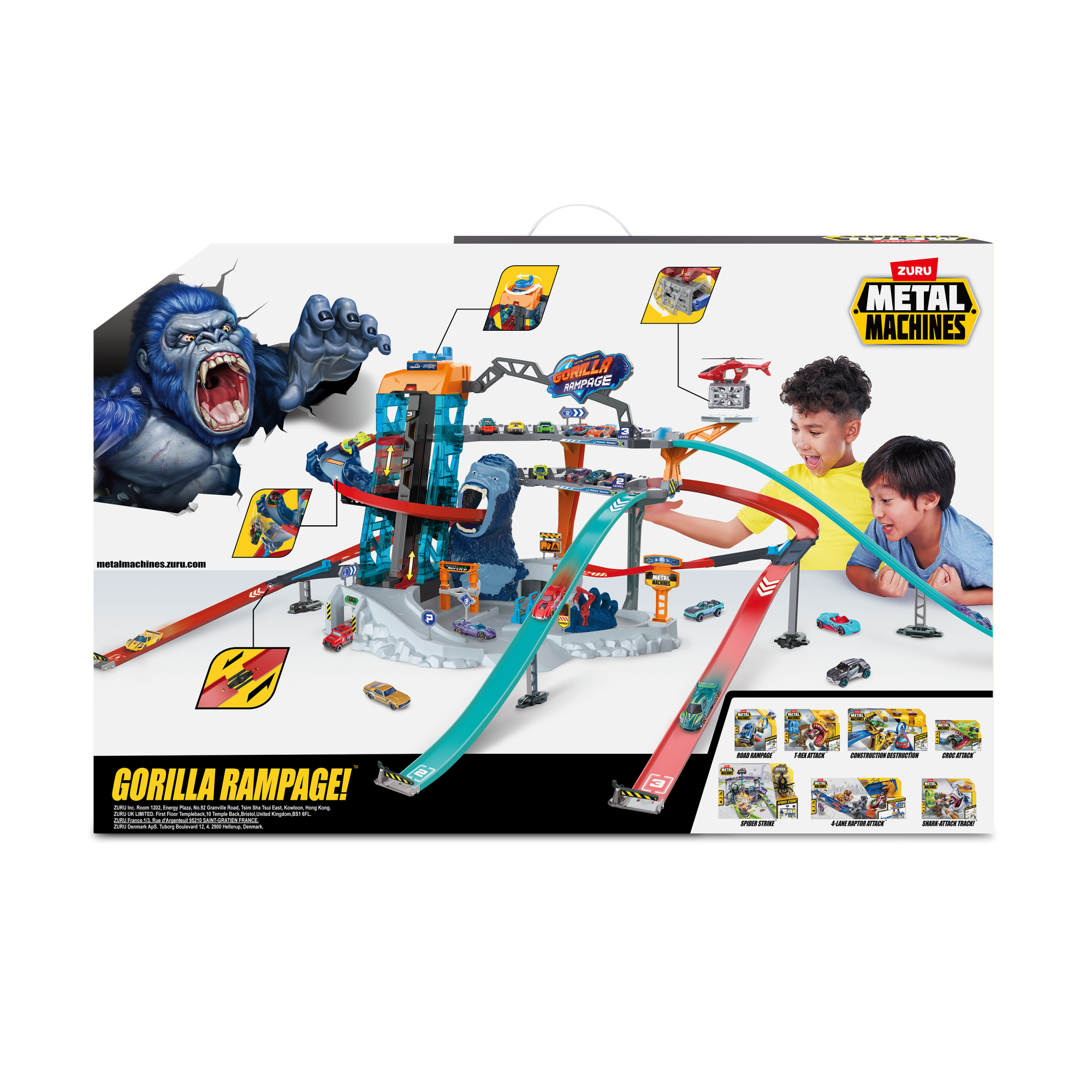 Набор ZURU Metal Machines, трек "Атака гориллы" с машинкой S1, средний